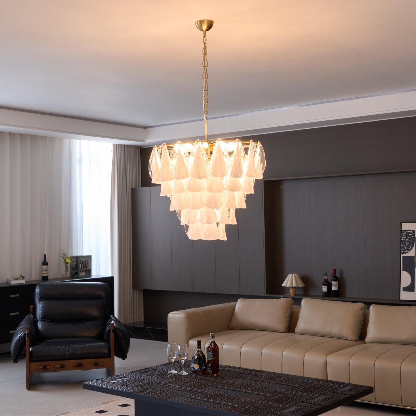 Lunara White Murano Chandelier - YIOSI