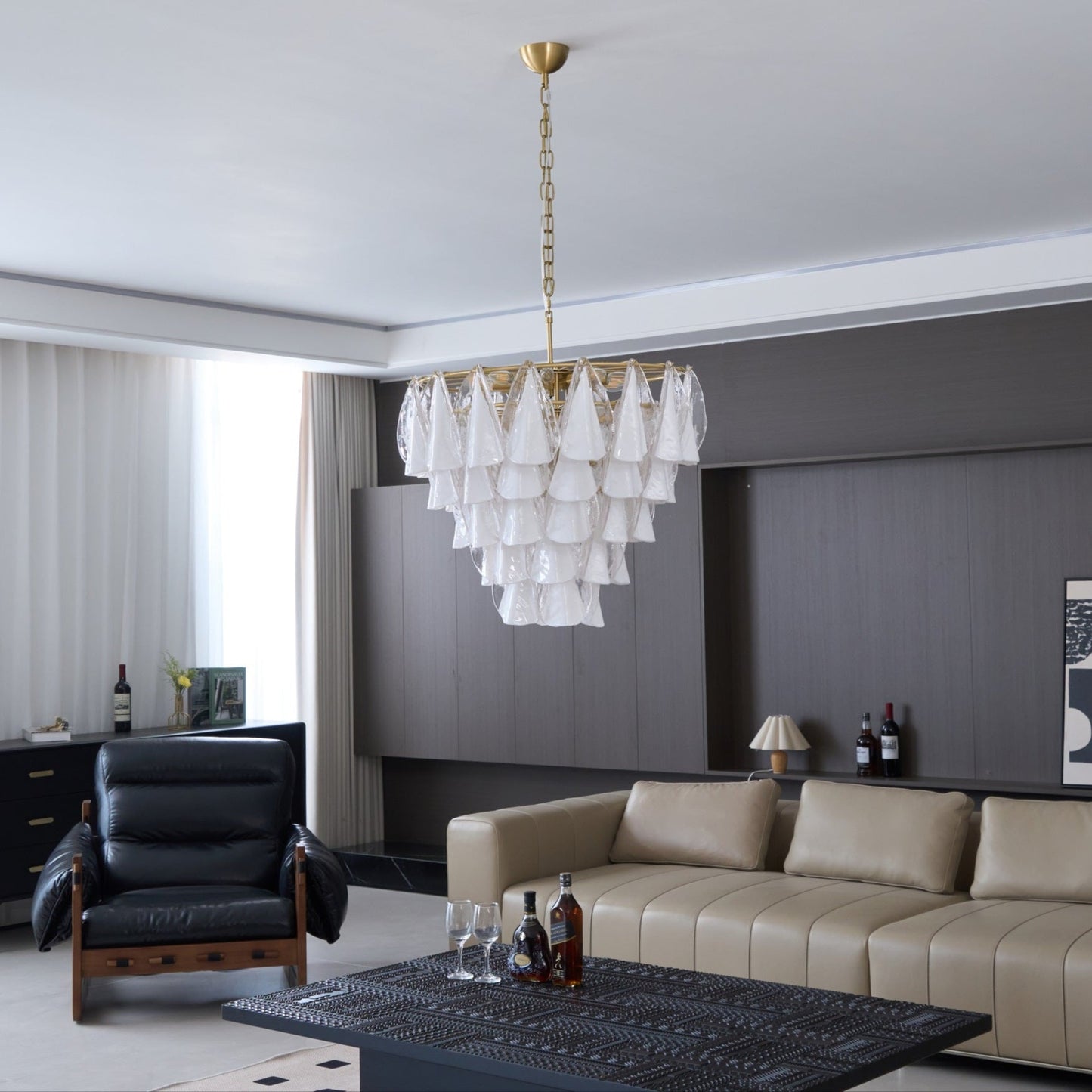 Lunara White Murano Chandelier - YIOSI