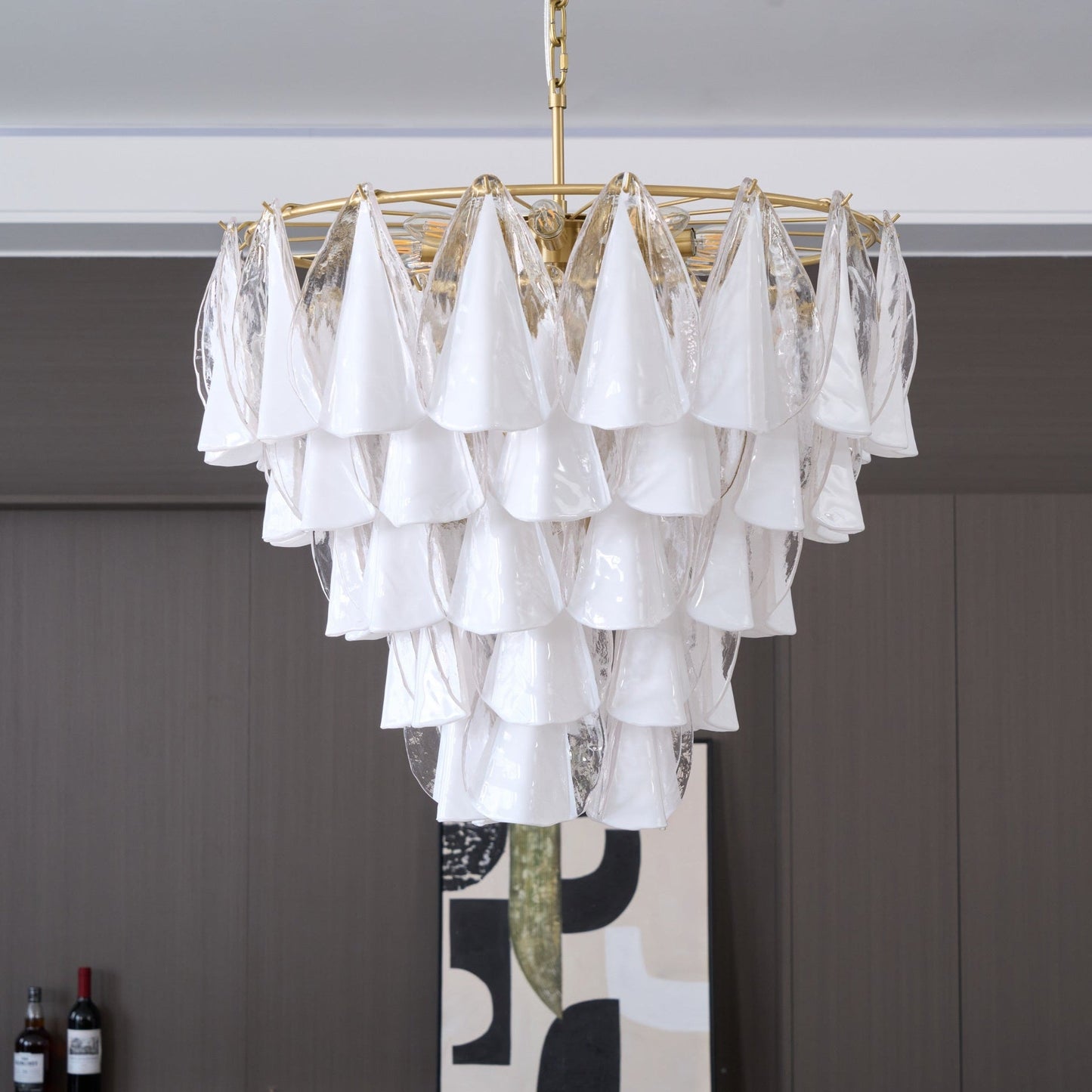 Lunara White Murano Chandelier - YIOSI