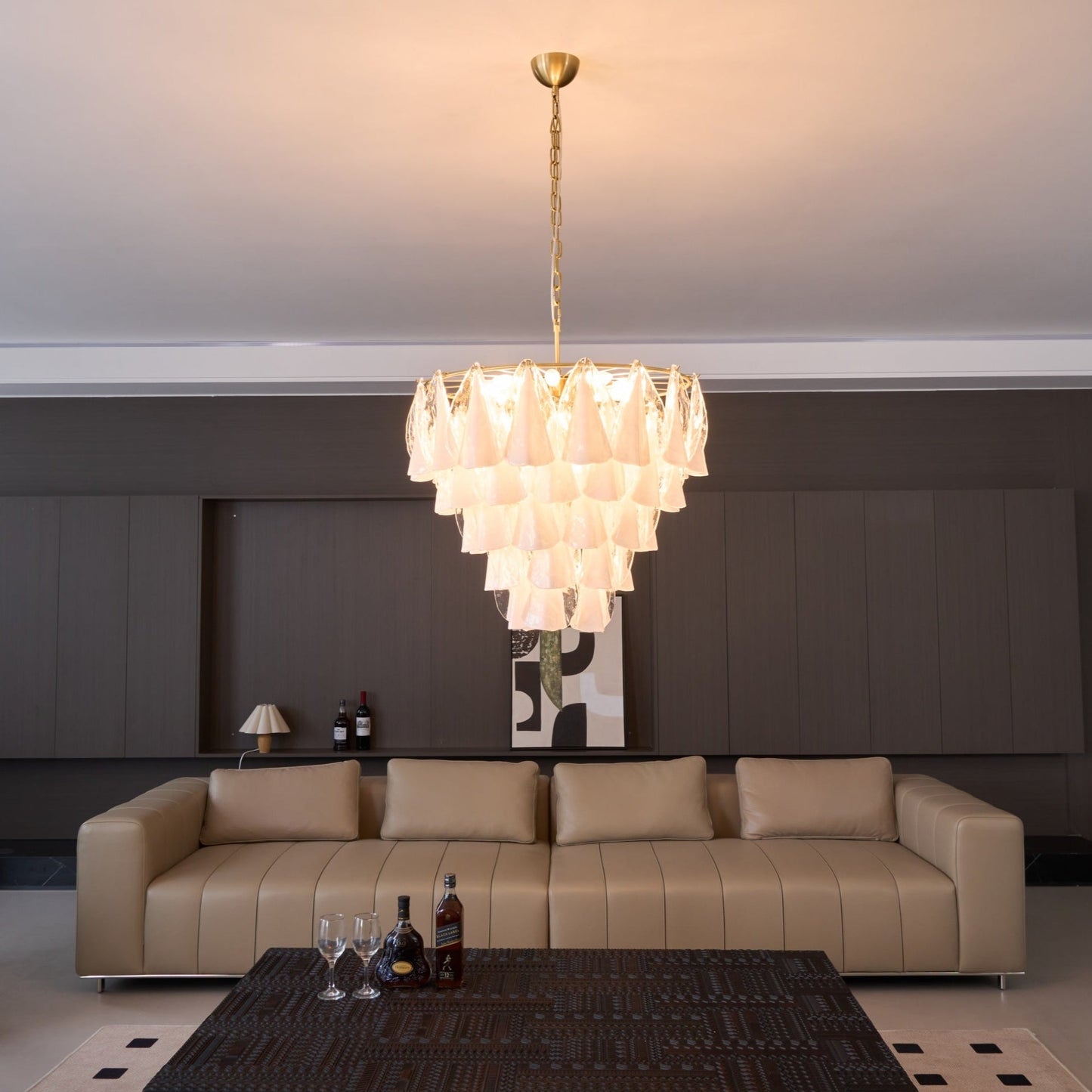 Lunara White Murano Chandelier - YIOSI