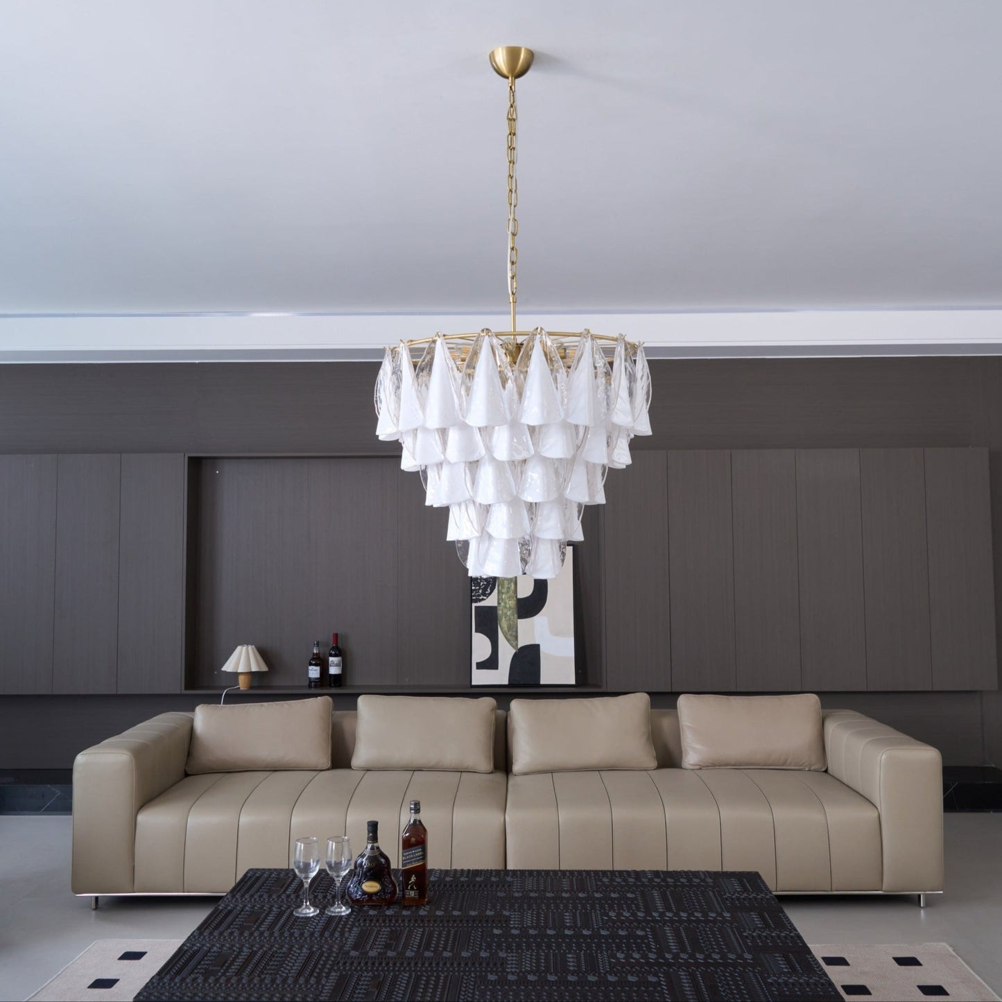 Lunara White Murano Chandelier - YIOSI