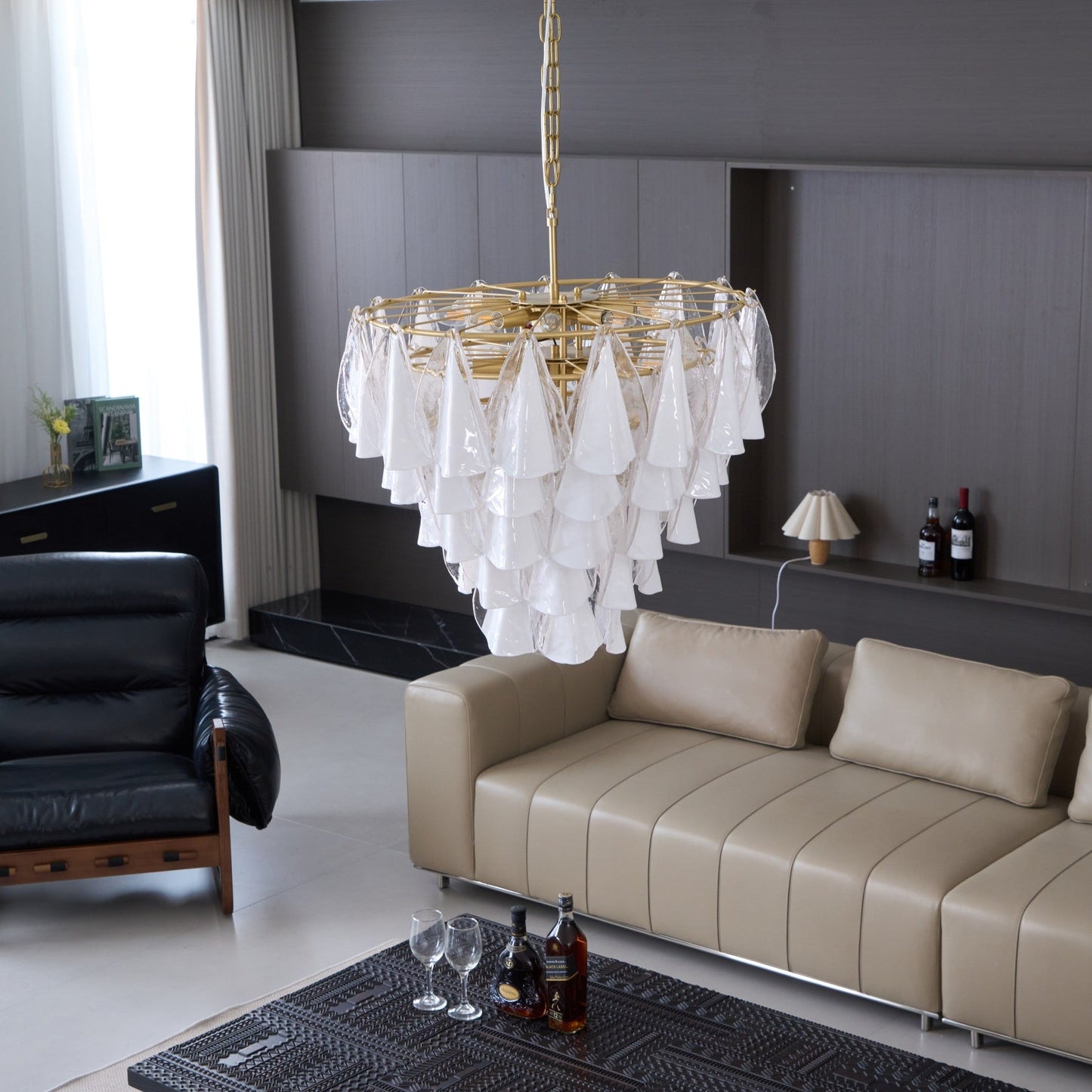 Lunara White Murano Chandelier - YIOSI