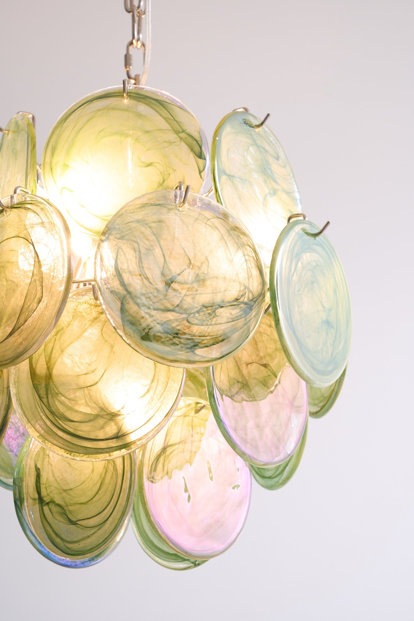 Lunaria Disc Murano Chandelier - YIOSI
