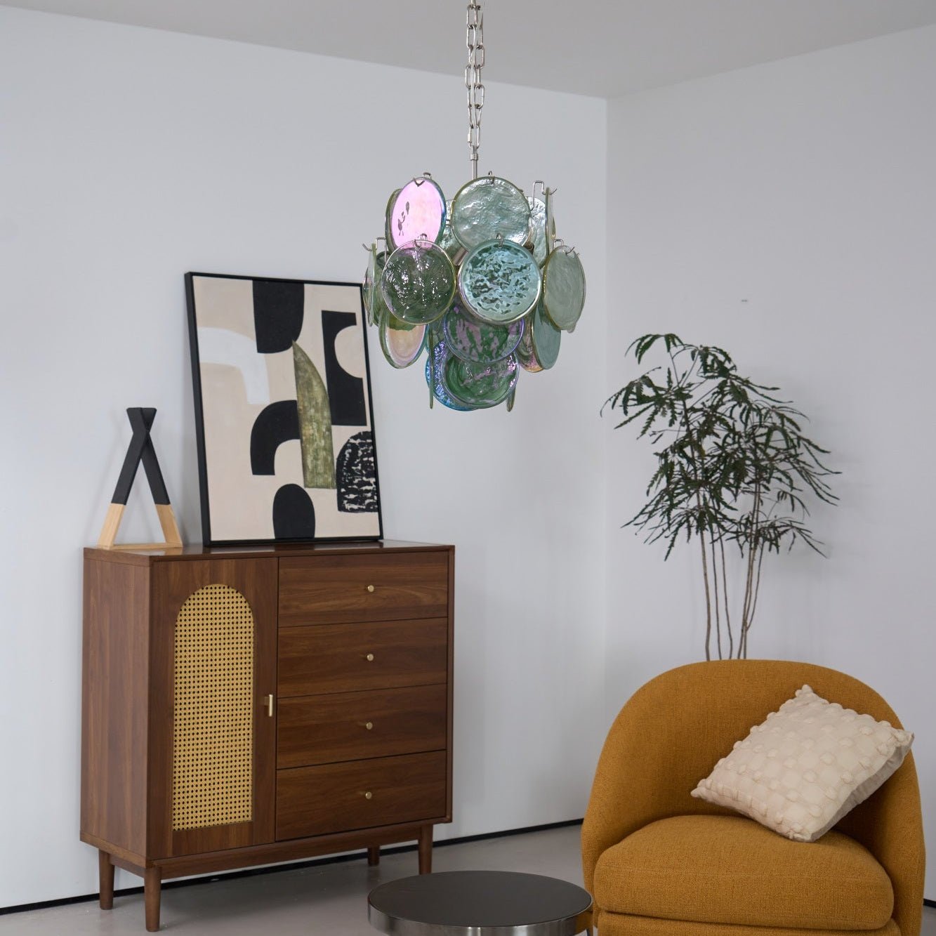 Lunaria Disc Murano Chandelier - YIOSI