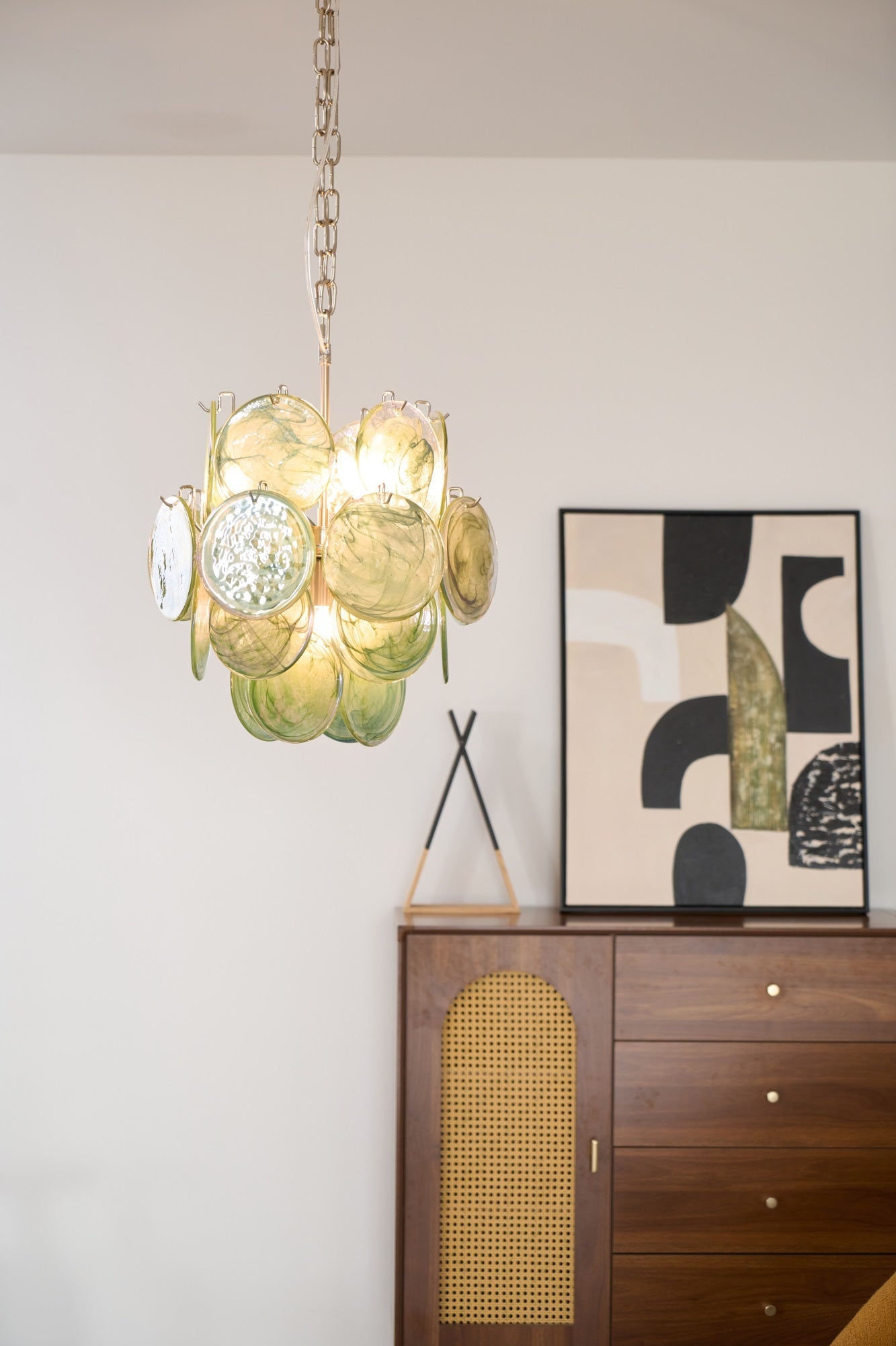 Lunaria Disc Murano Chandelier - YIOSI