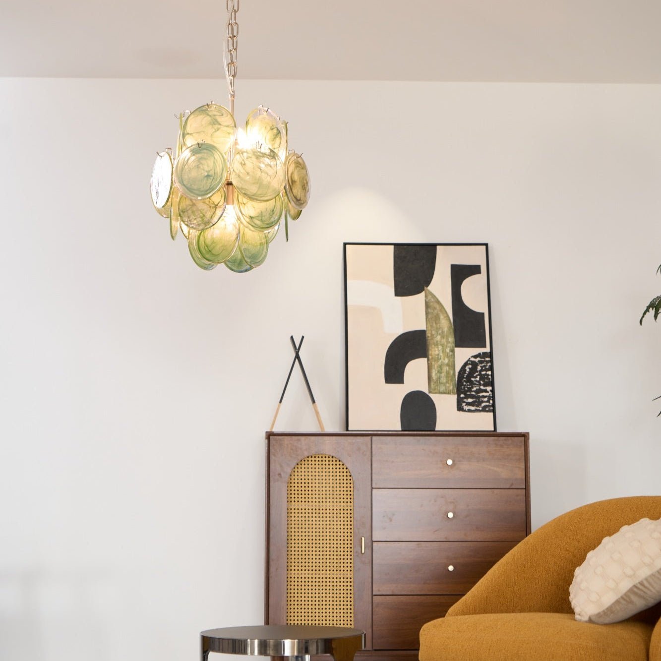 Lunaria Disc Murano Chandelier - YIOSI