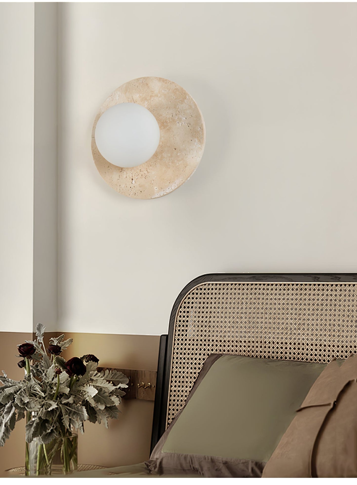Lunaro Travertine Sconce - YIOSI