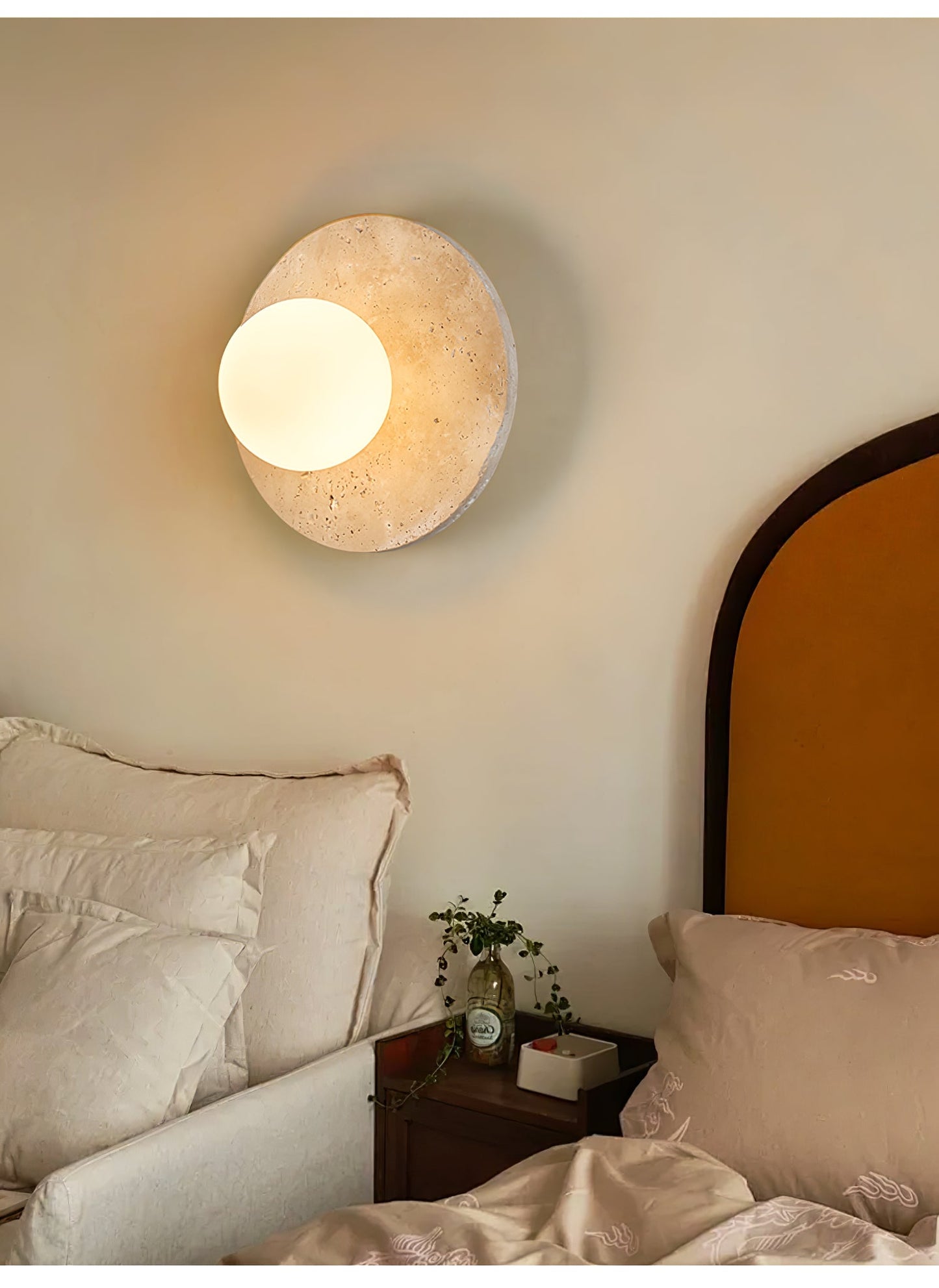 Lunaro Travertine Sconce - YIOSI