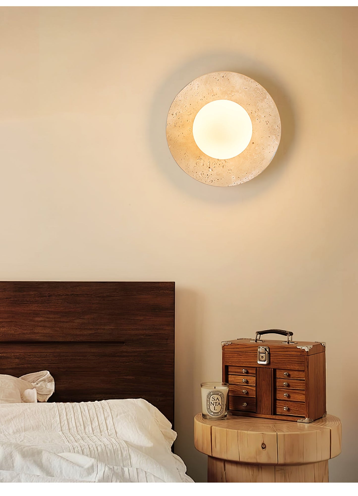 Lunaro Travertine Sconce - YIOSI