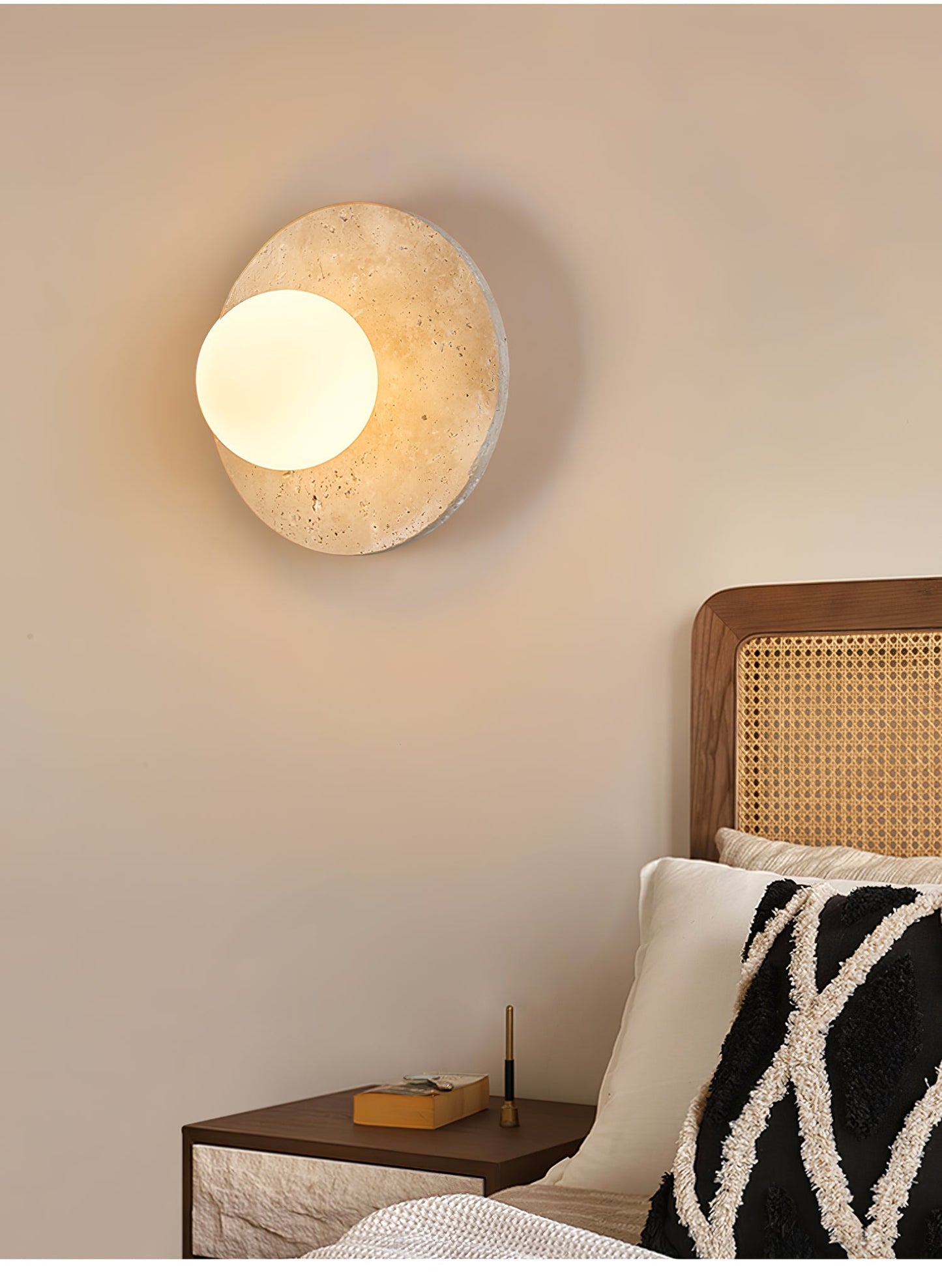 Lunaro Travertine Sconce - YIOSI