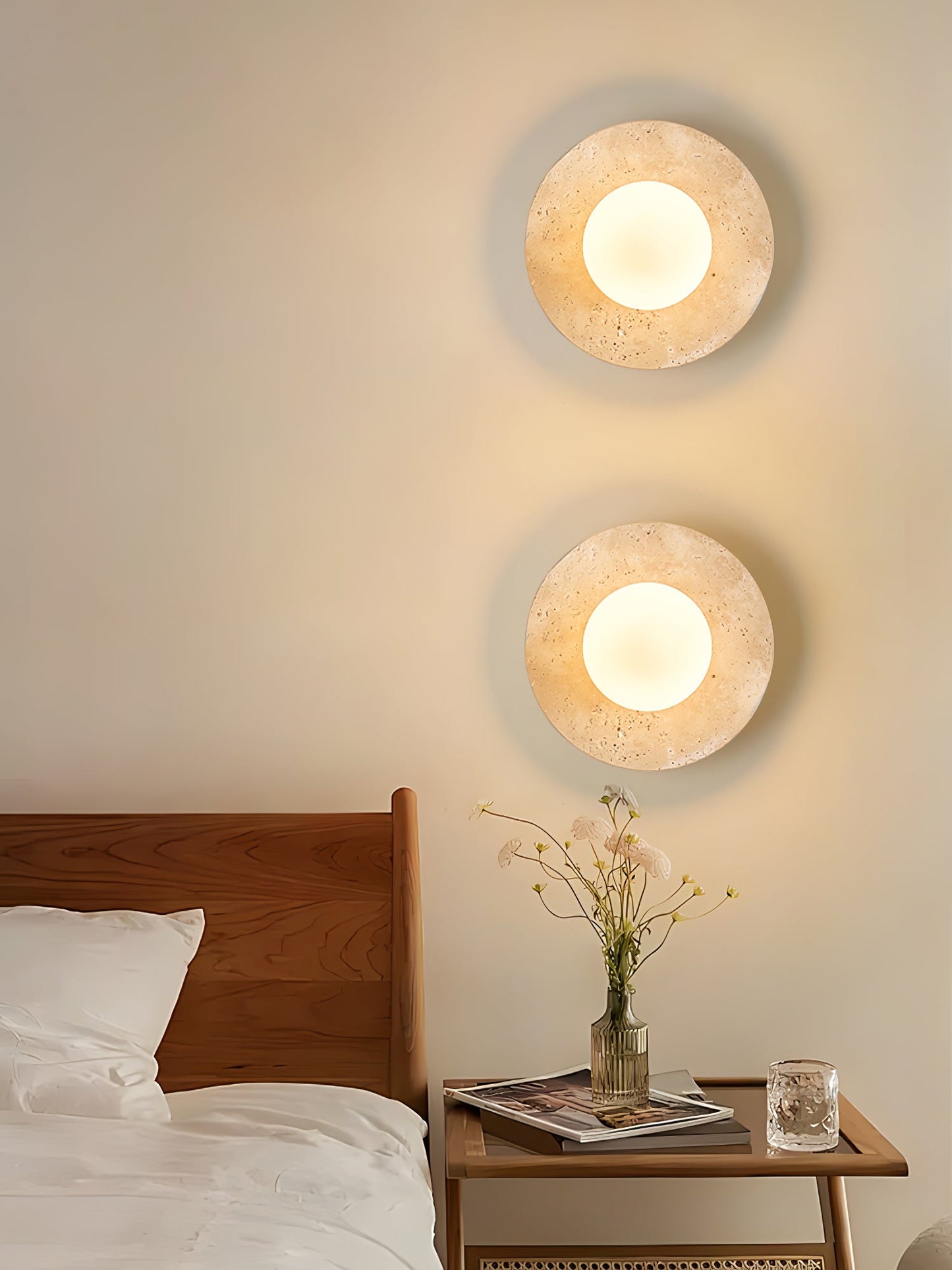 Lunaro Travertine Sconce - YIOSI