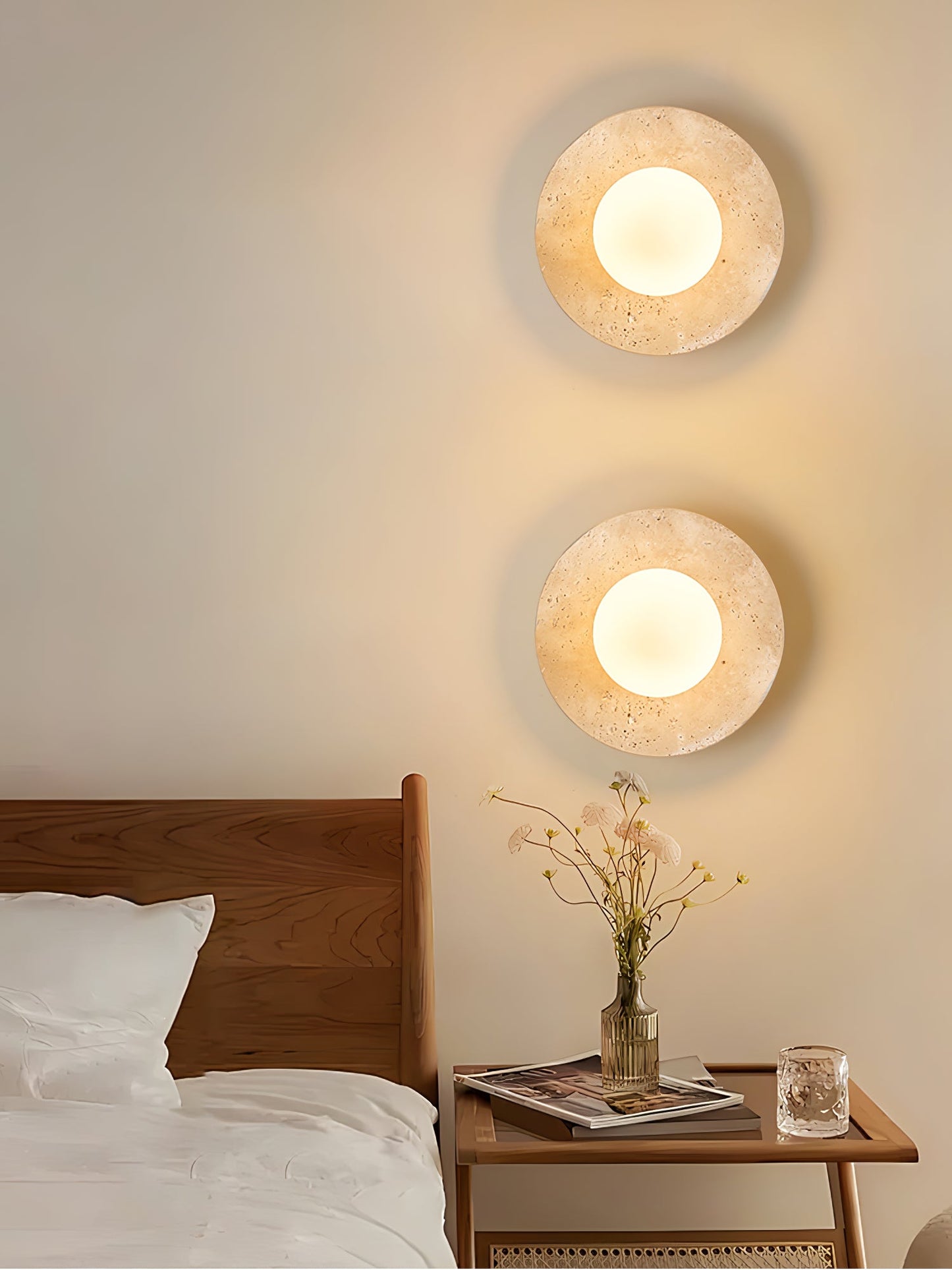 Lunaro Travertine Sconce - YIOSI