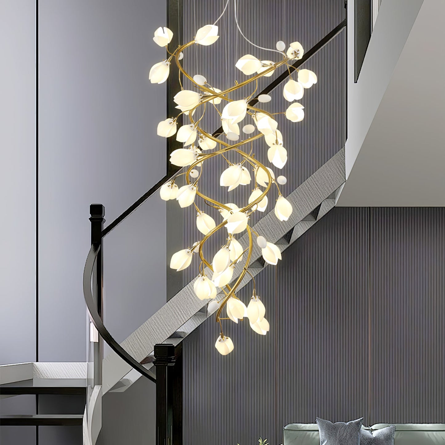 Lysandra Cascade Stairs Chandelier - YIOSI