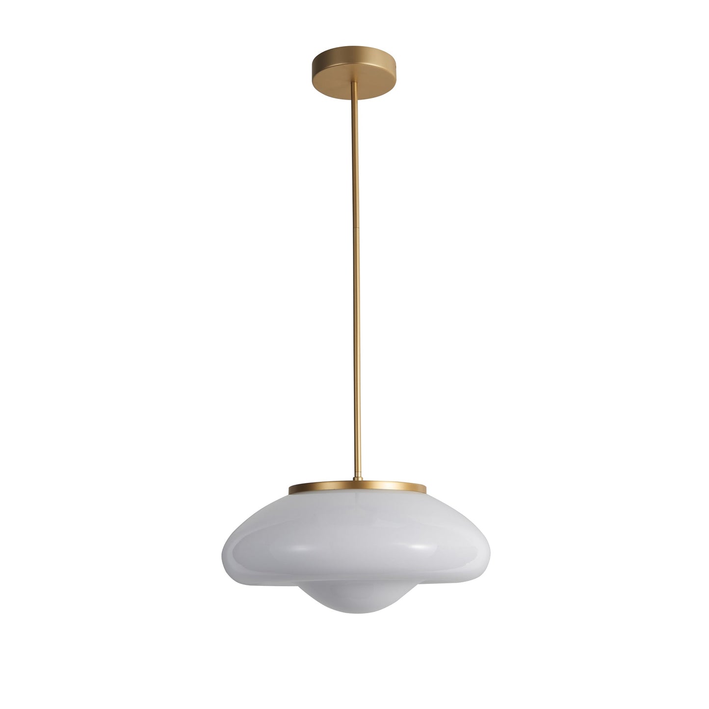 Modern white lacquered glass chandelier