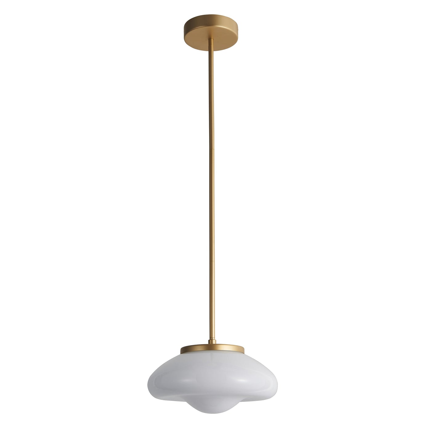 Modern white lacquered glass chandelier