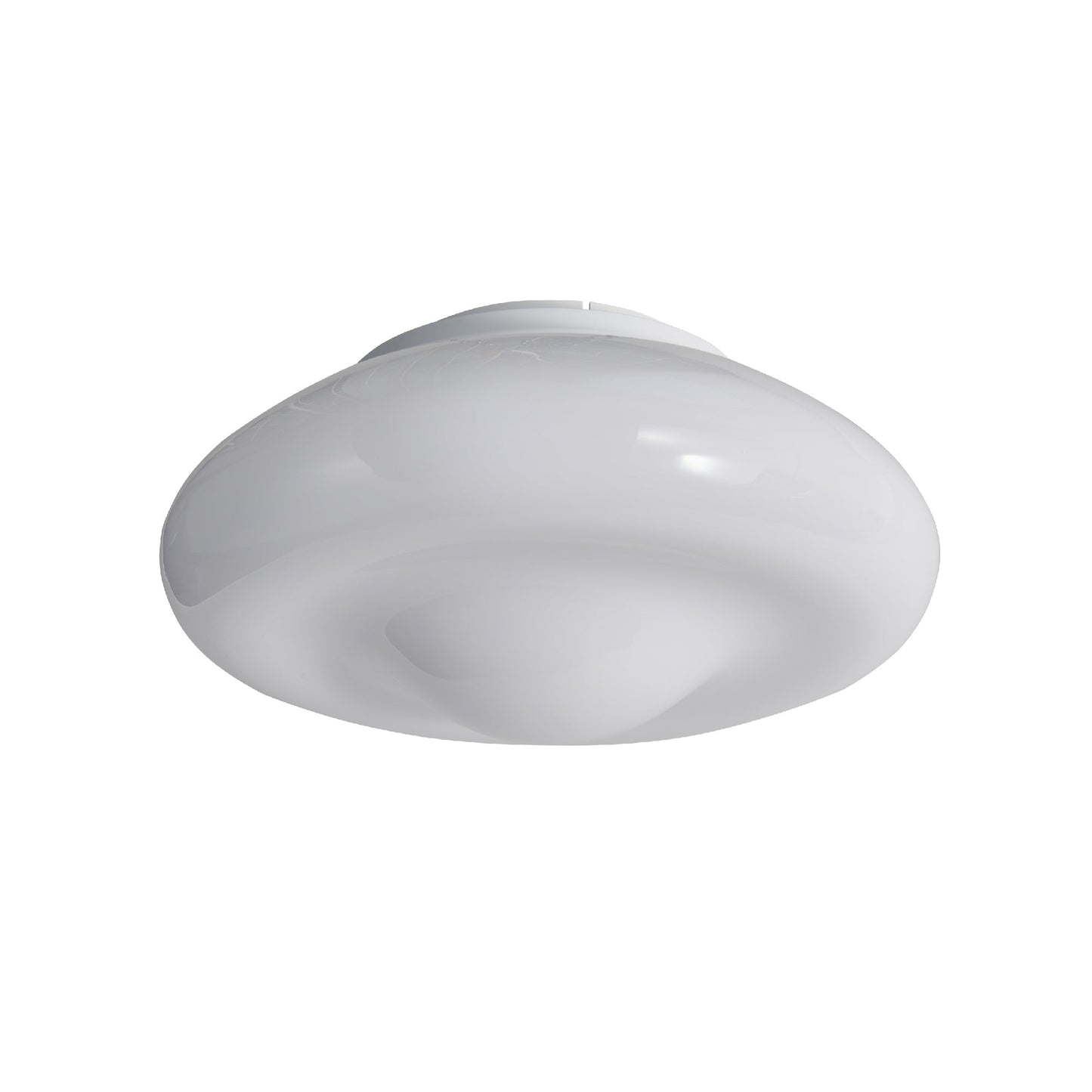 Modern white lacquered glass chandelier