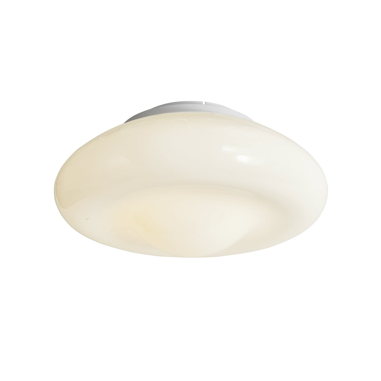 Modern white lacquered glass chandelier Φ520*H260