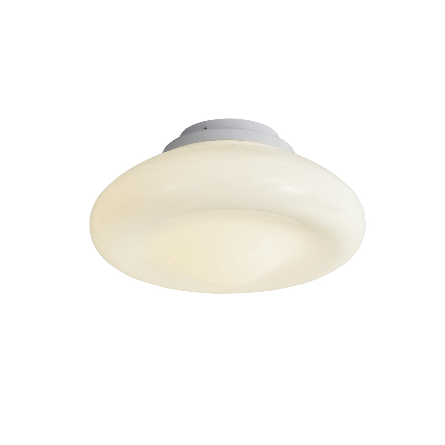Modern white lacquered glass chandelier Φ320*H165