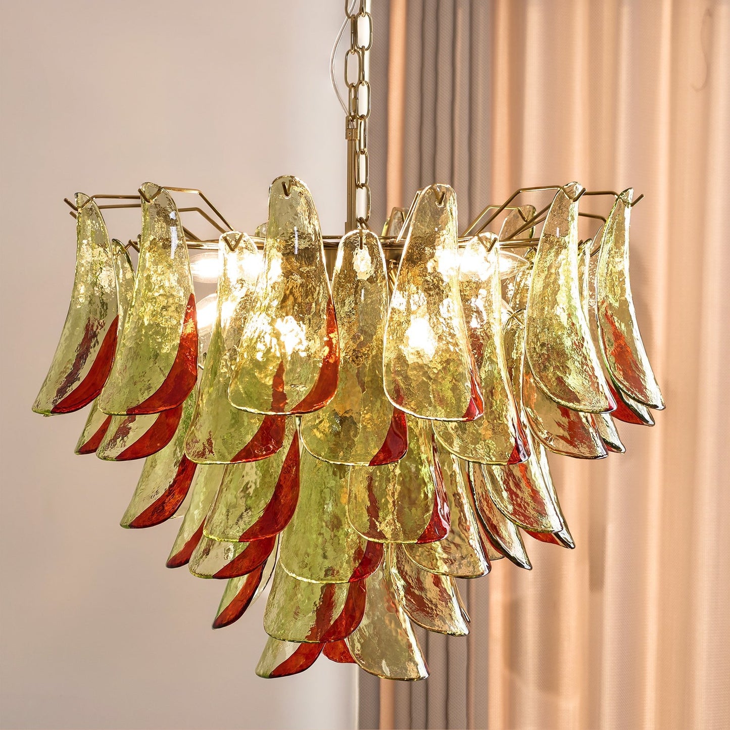 Emerald Flame Murano Glass Chandelier - YIOSI
