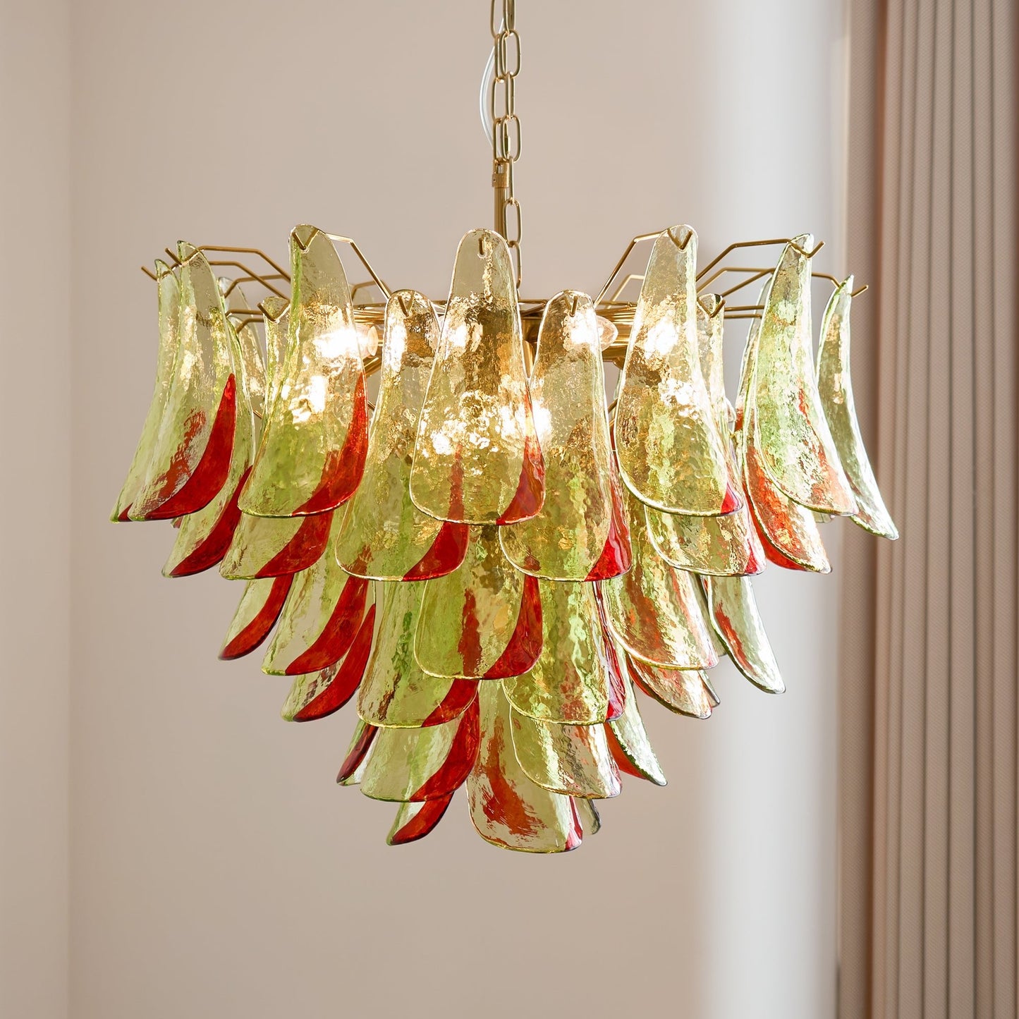 Emerald Flame Murano Glass Chandelier - YIOSI