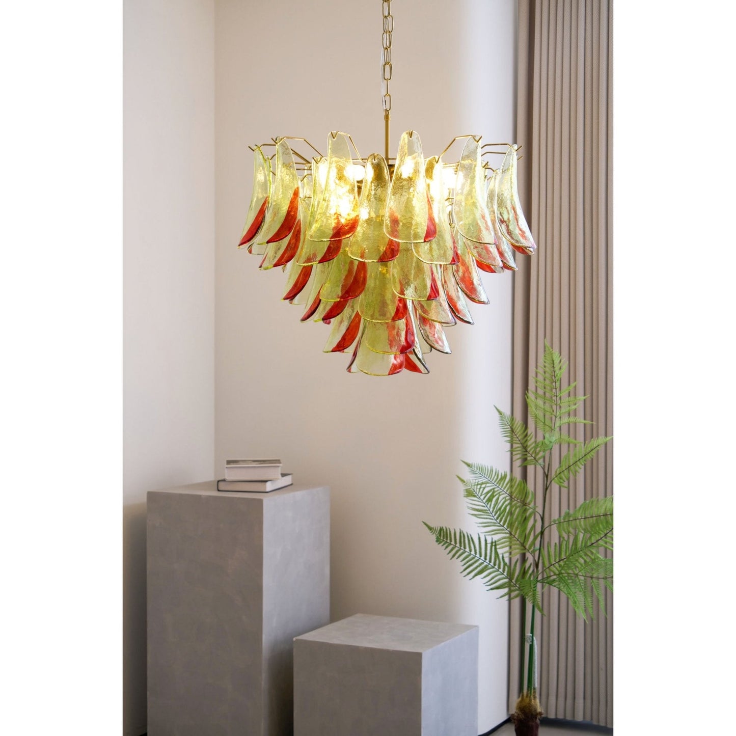 Emerald Flame Murano Glass Chandelier - YIOSI