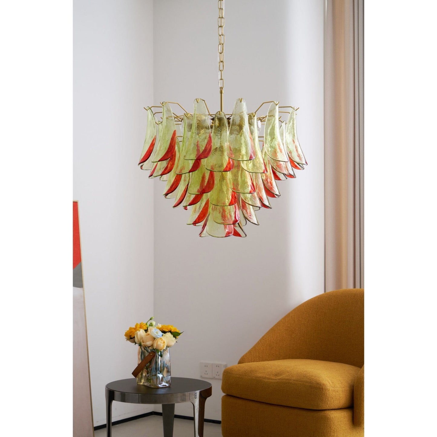 Emerald Flame Murano Glass Chandelier - YIOSI