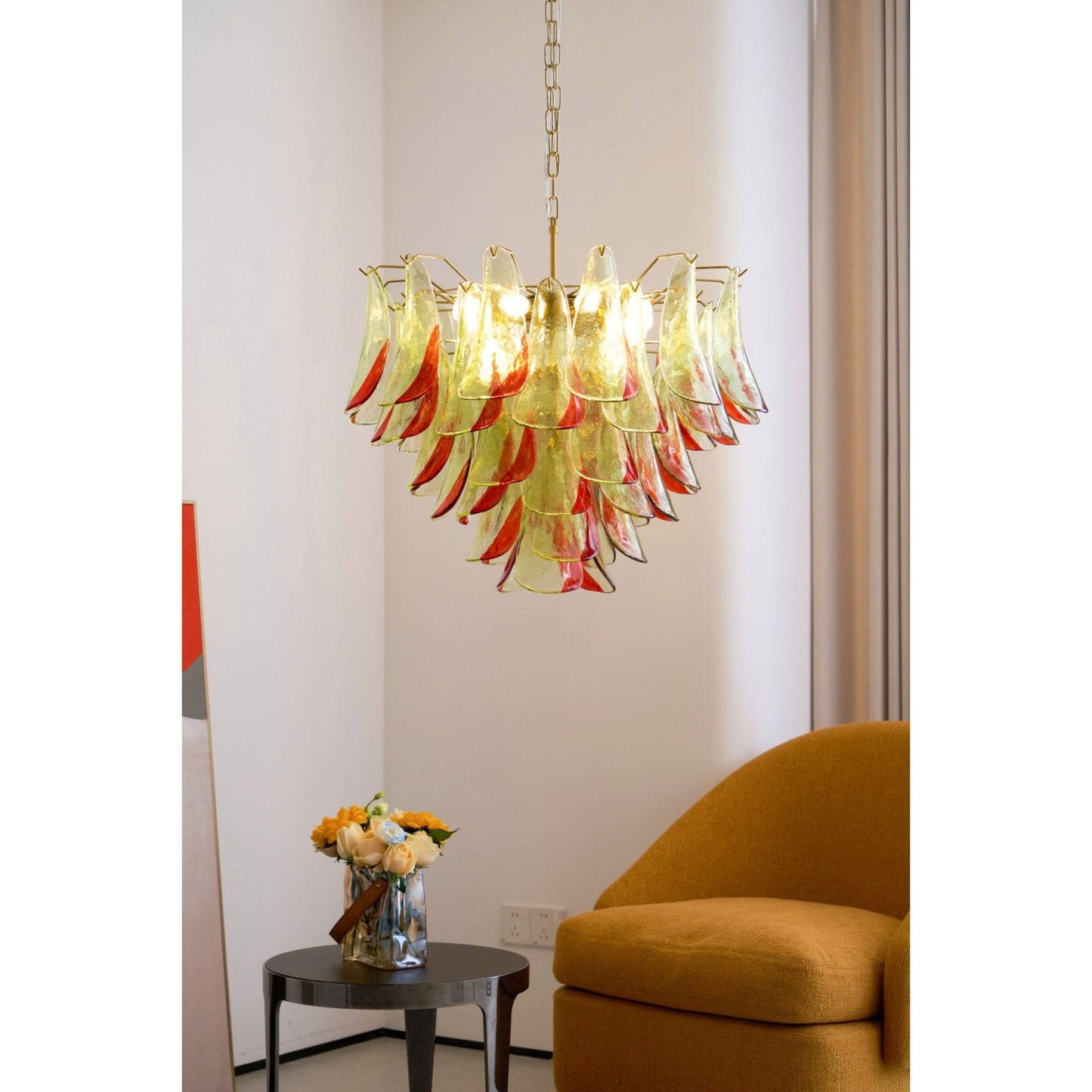 Emerald Flame Murano Glass Chandelier - YIOSI