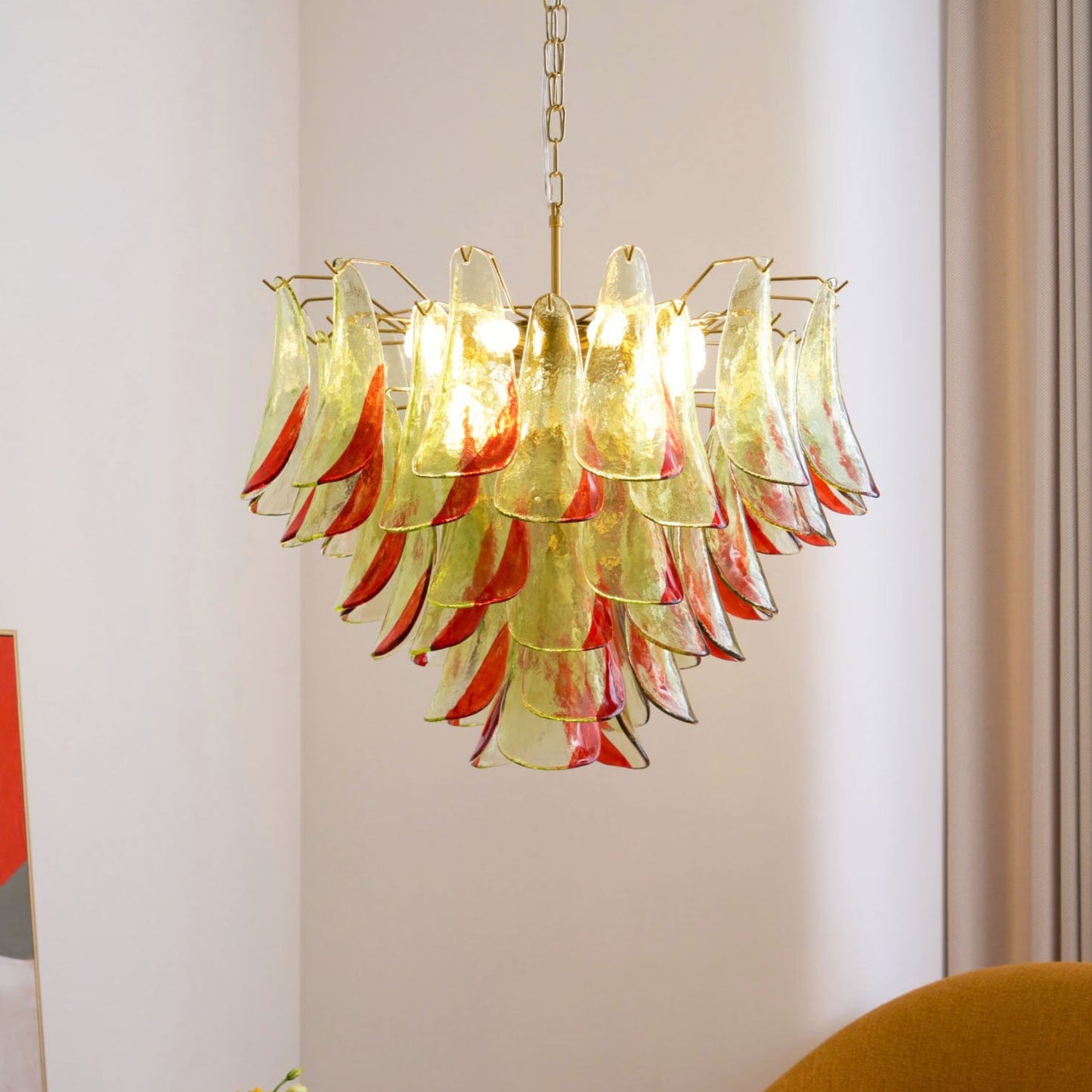 Emerald Flame Murano Glass Chandelier - YIOSI