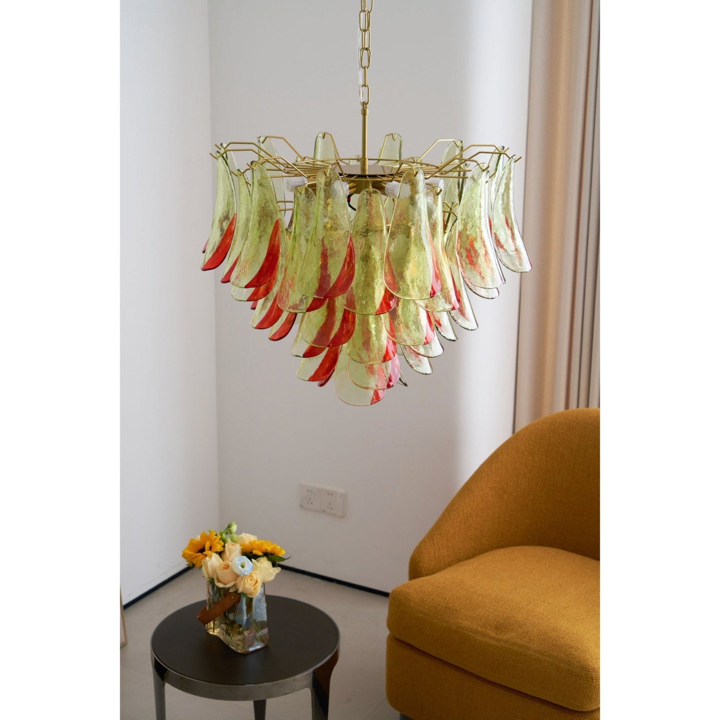 Emerald Flame Murano Glass Chandelier - YIOSI