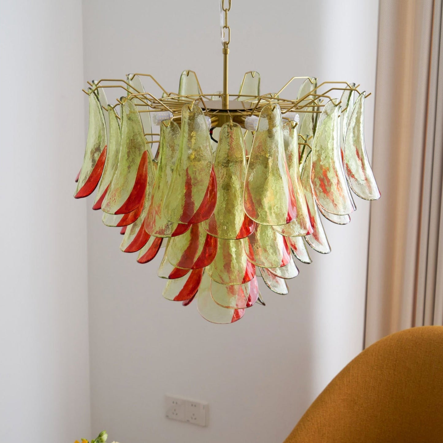 Emerald Flame Murano Glass Chandelier - YIOSI