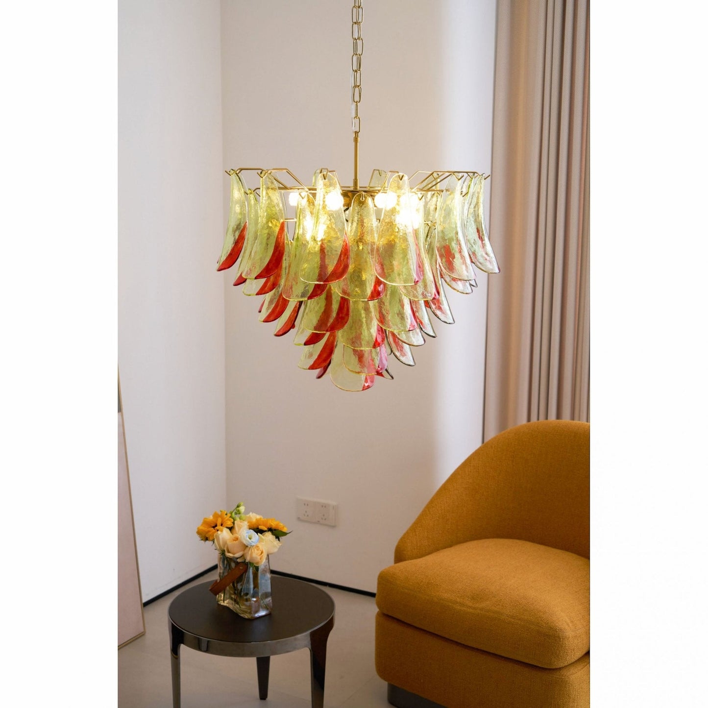 Emerald Flame Murano Glass Chandelier - YIOSI