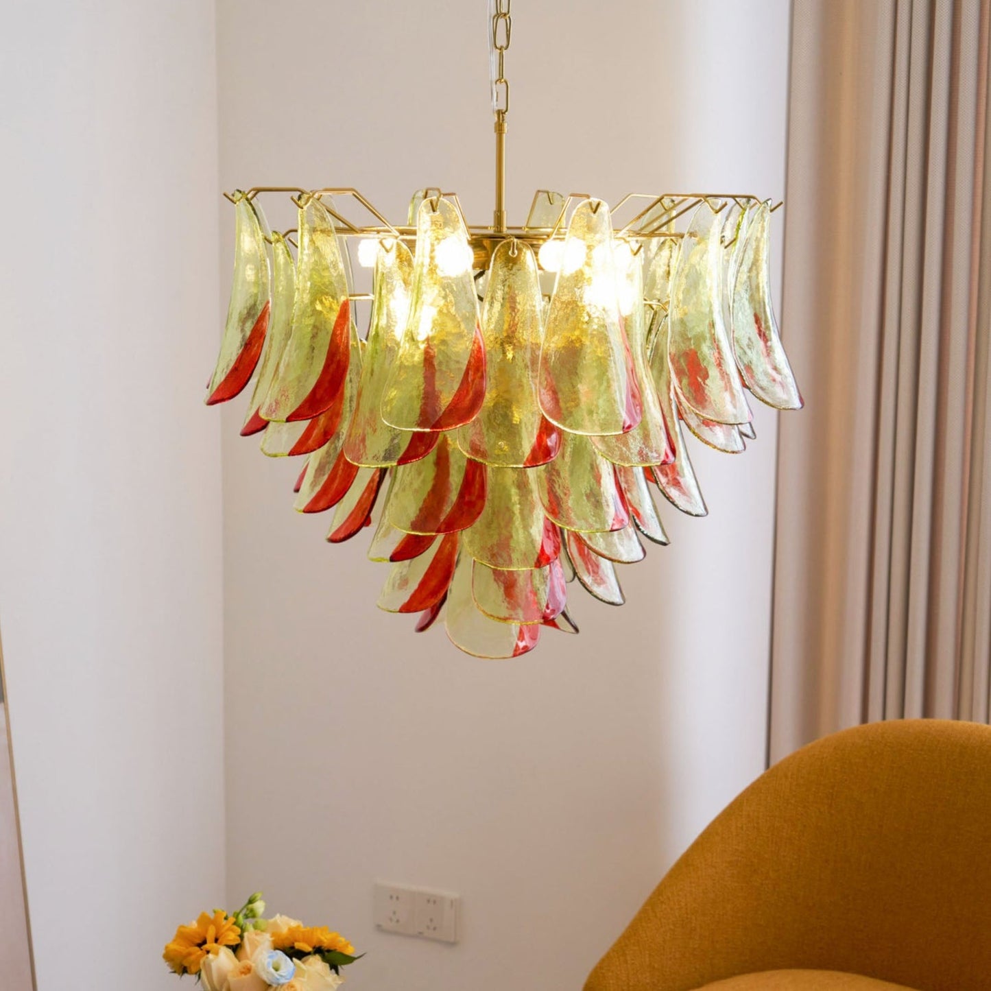 Emerald Flame Murano Glass Chandelier - YIOSI