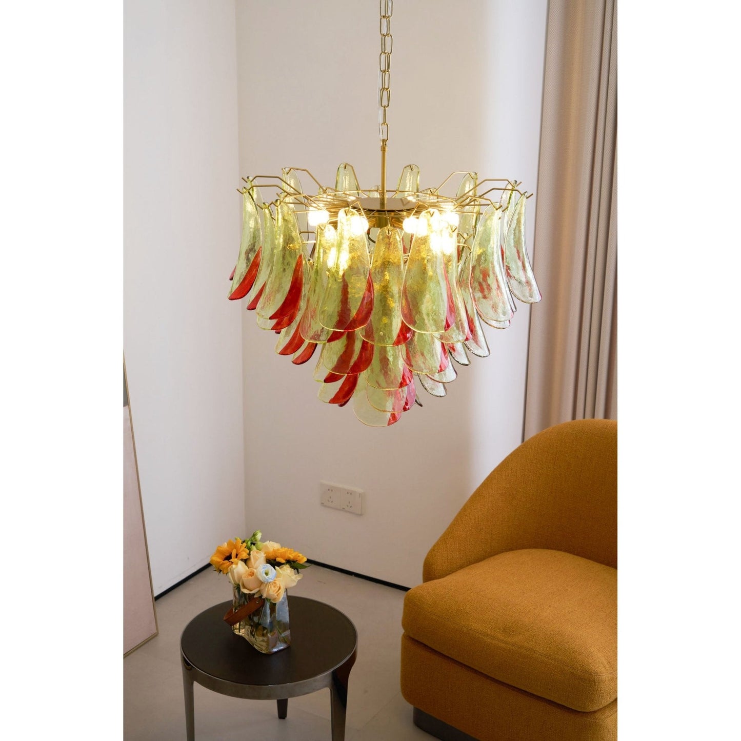 Emerald Flame Murano Glass Chandelier - YIOSI