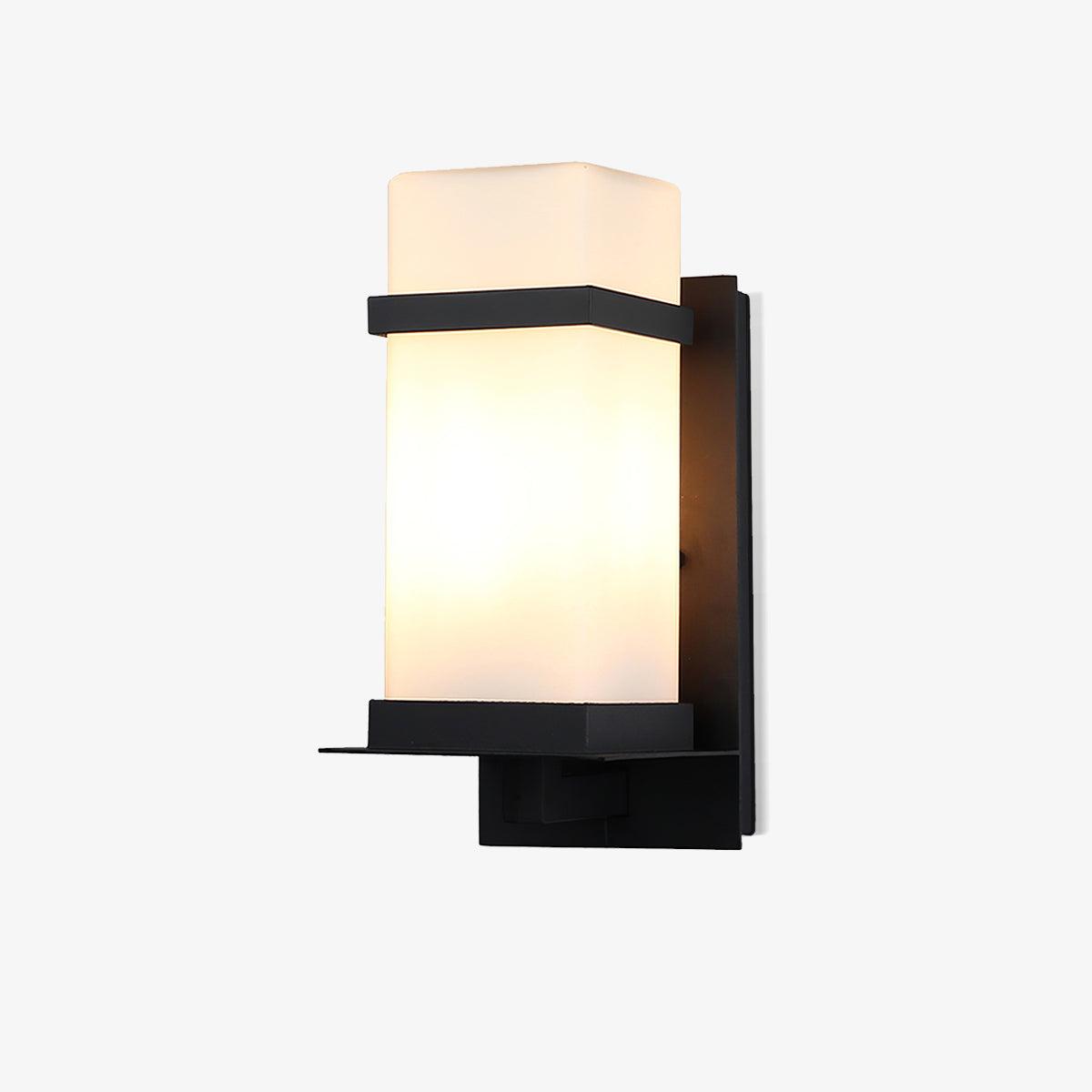 Mcdade Outdoor Wall Light Black White 5.1x6.5x12.6 Inch