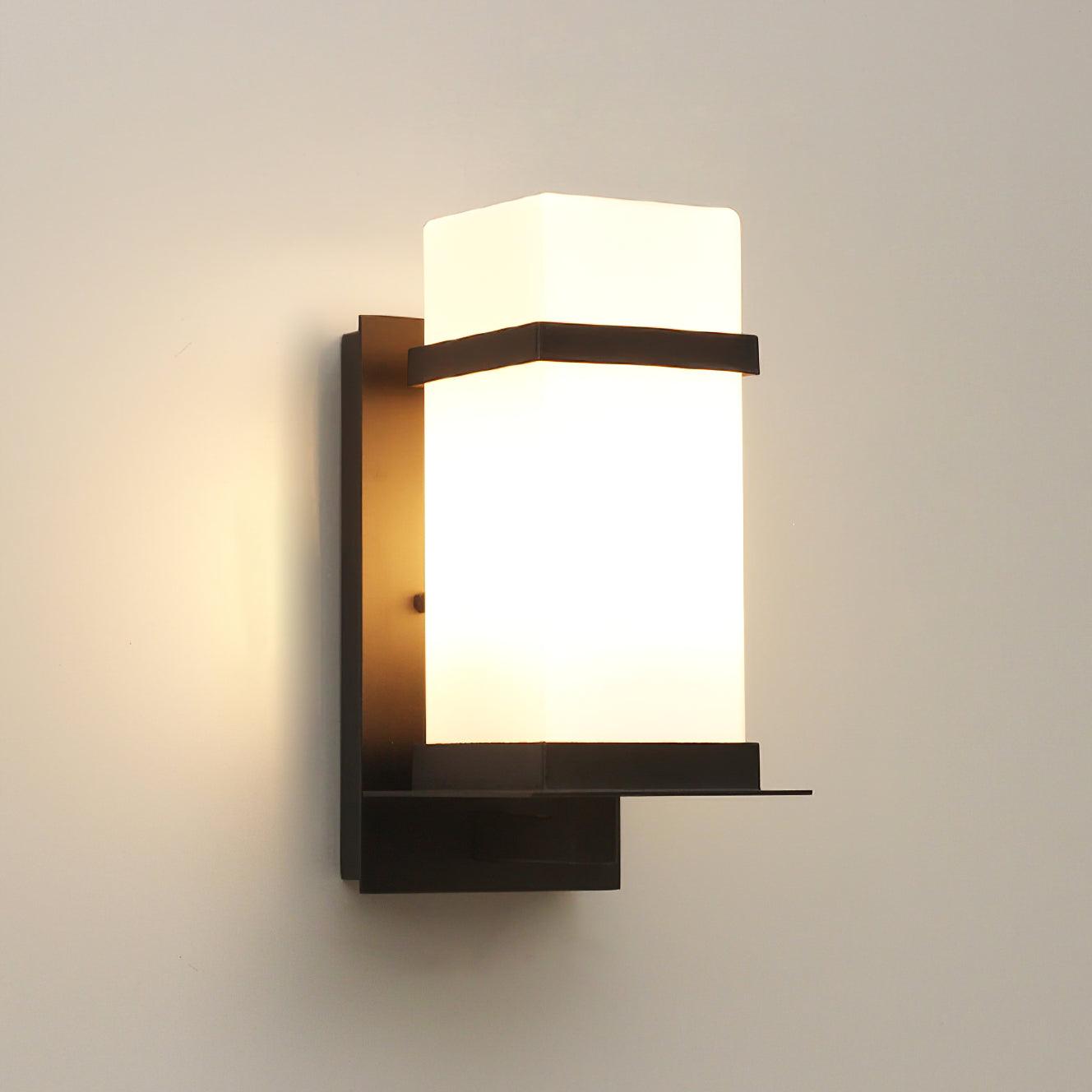Mcdade Outdoor Wall Light Black White 5.1x6.5x12.6 Inch