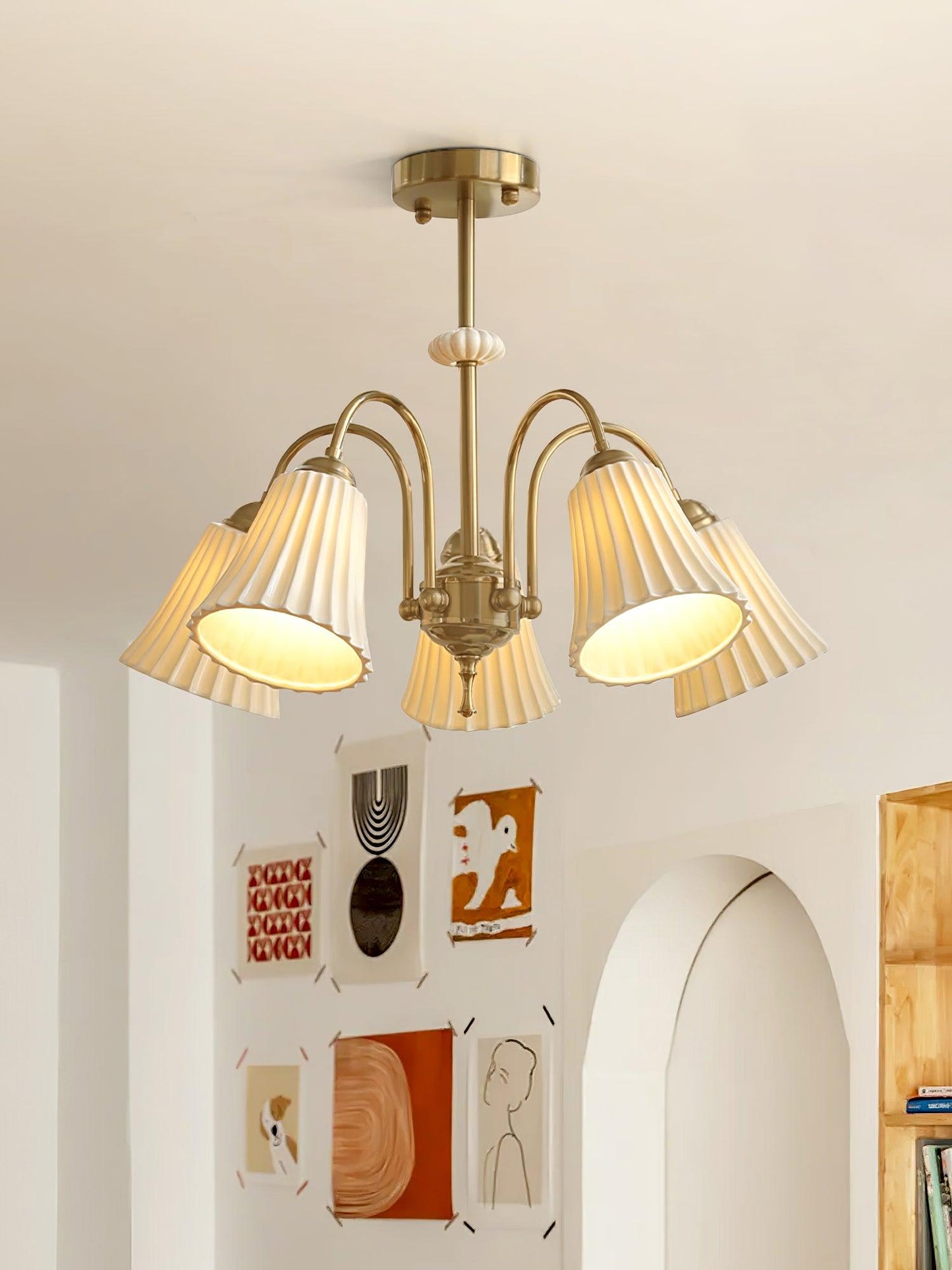 Medieval Ceramic Trumpet Chandelier - YIOSI