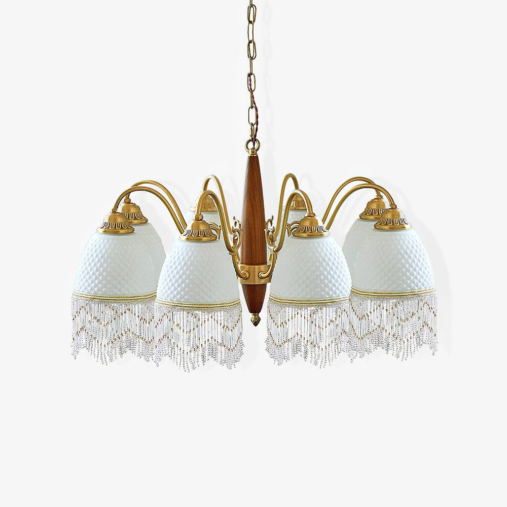 Mesh Tassel Glass Chandelier - YIOSI