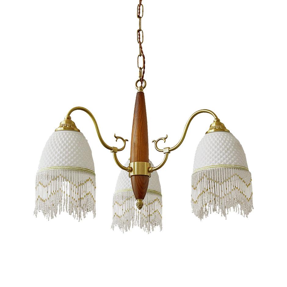 Mesh Tassel Glass Chandelier - YIOSI