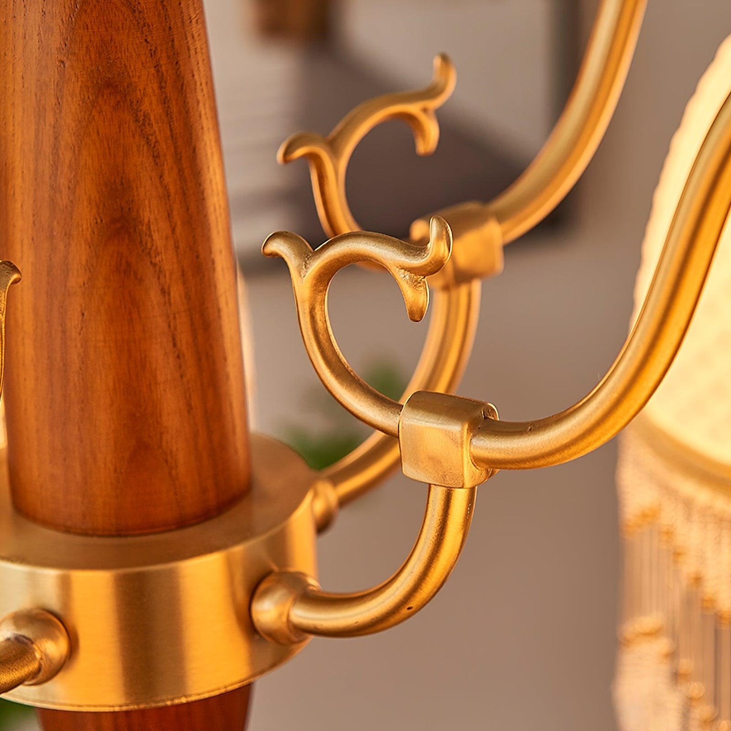 Mesh Tassel Glass Chandelier - YIOSI