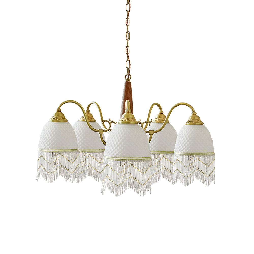 Mesh Tassel Glass Chandelier - YIOSI