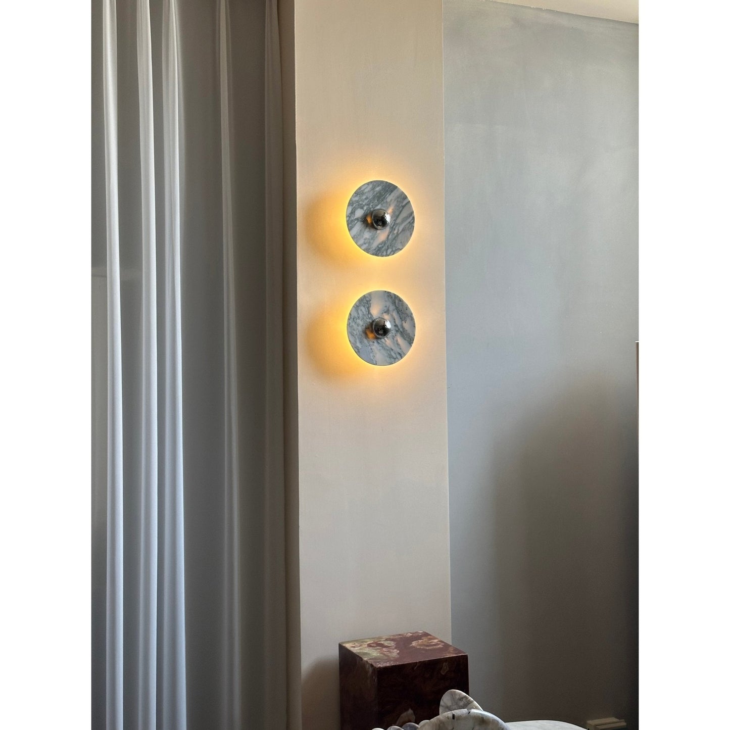 Messier Marble Rechargeable Wall Lamp - YIOSI