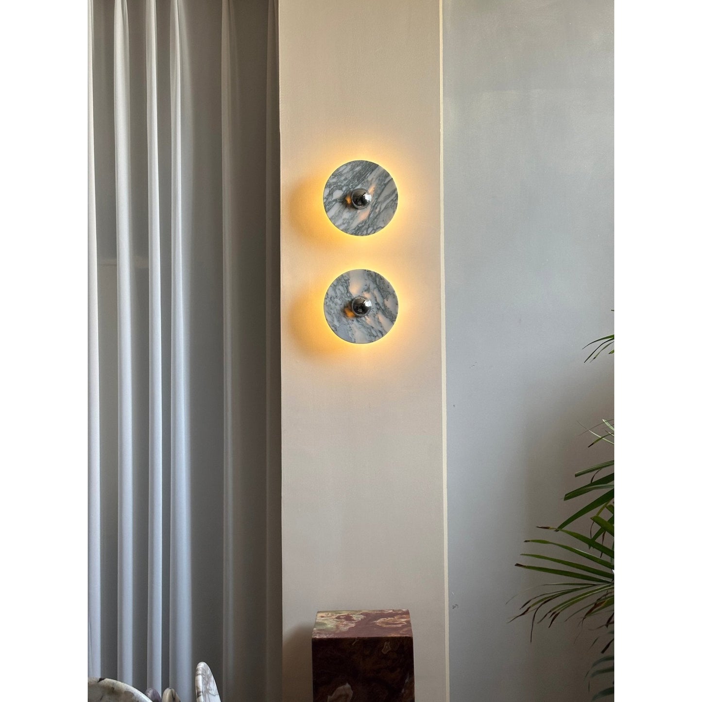 Messier Marble Rechargeable Wall Lamp - YIOSI