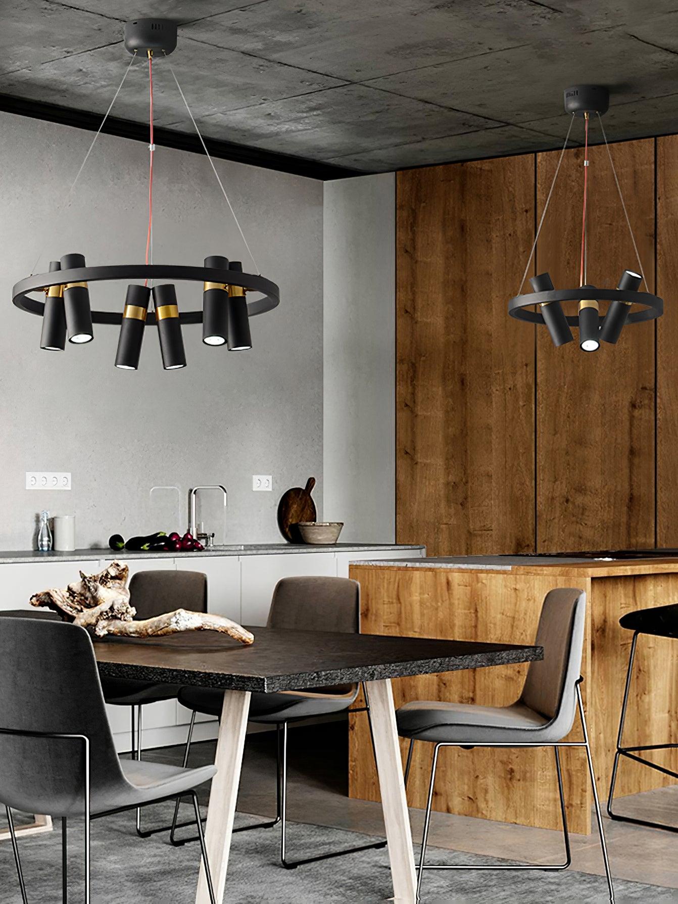 Black Mutil Pipe Chandelier - YIOSI