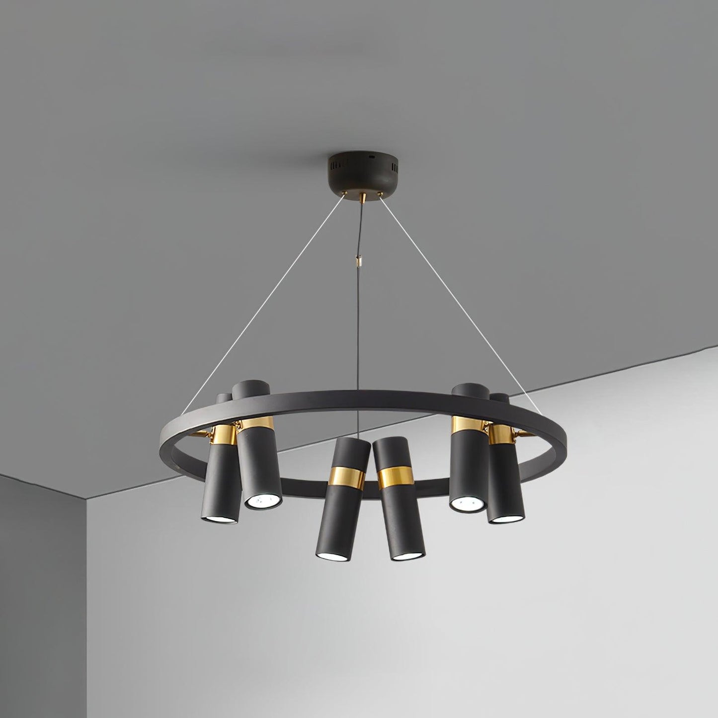 Black Mutil Pipe Chandelier - YIOSI