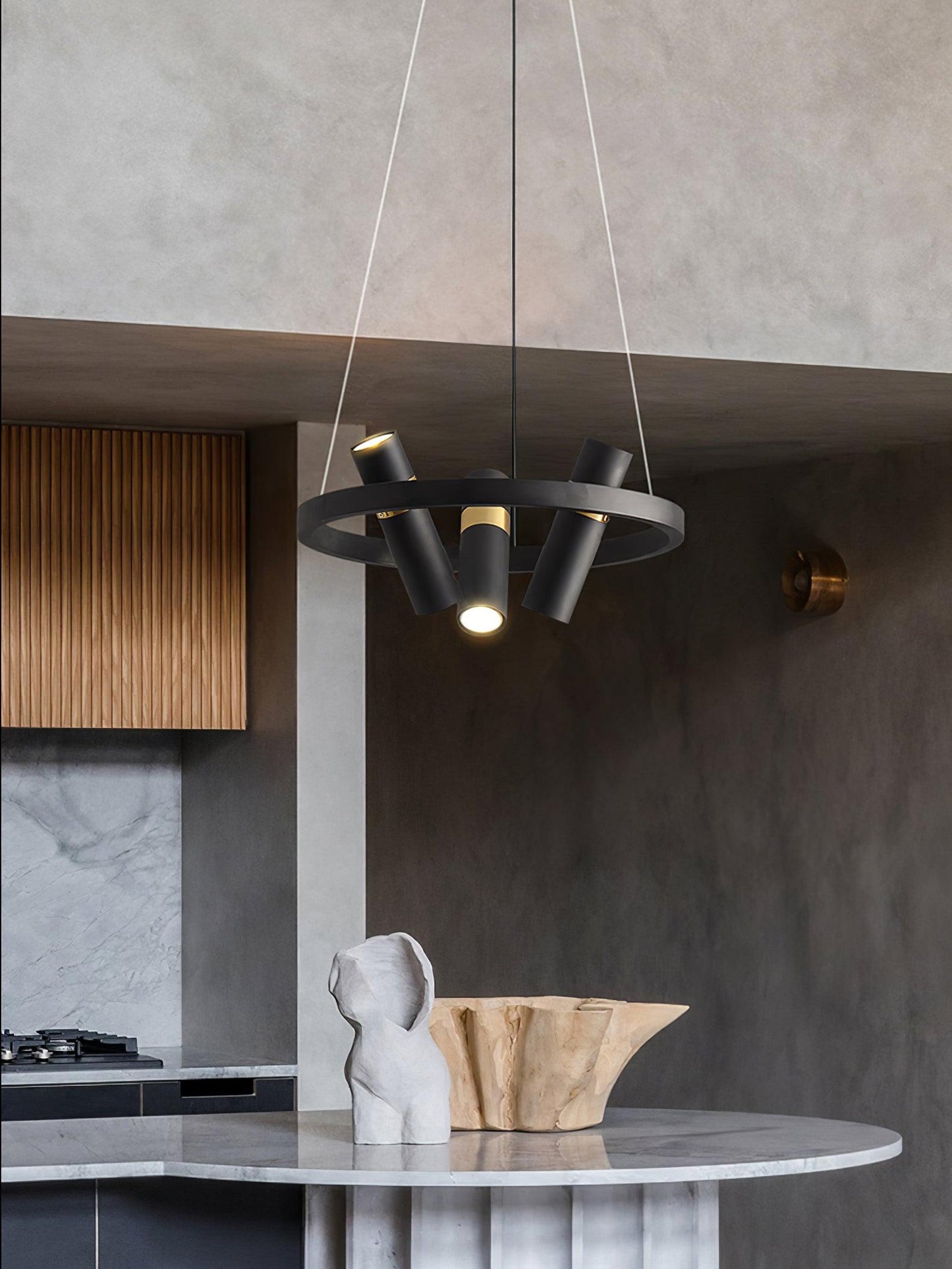 Black Mutil Pipe Chandelier - YIOSI