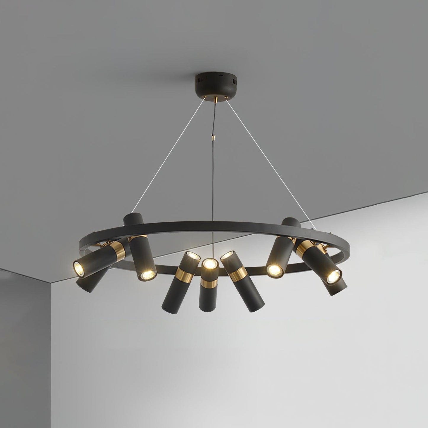 Black Mutil Pipe Chandelier - YIOSI