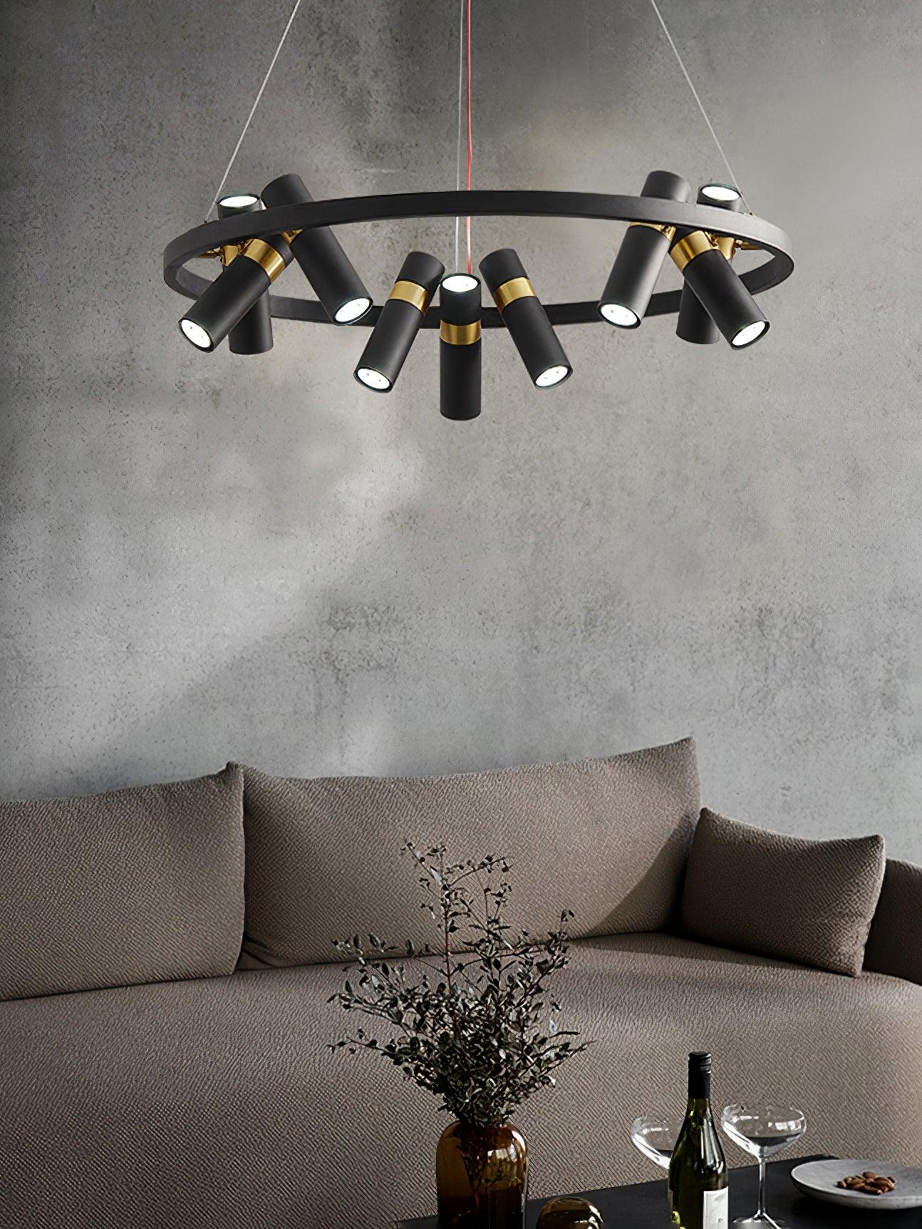 Black Mutil Pipe Chandelier - YIOSI