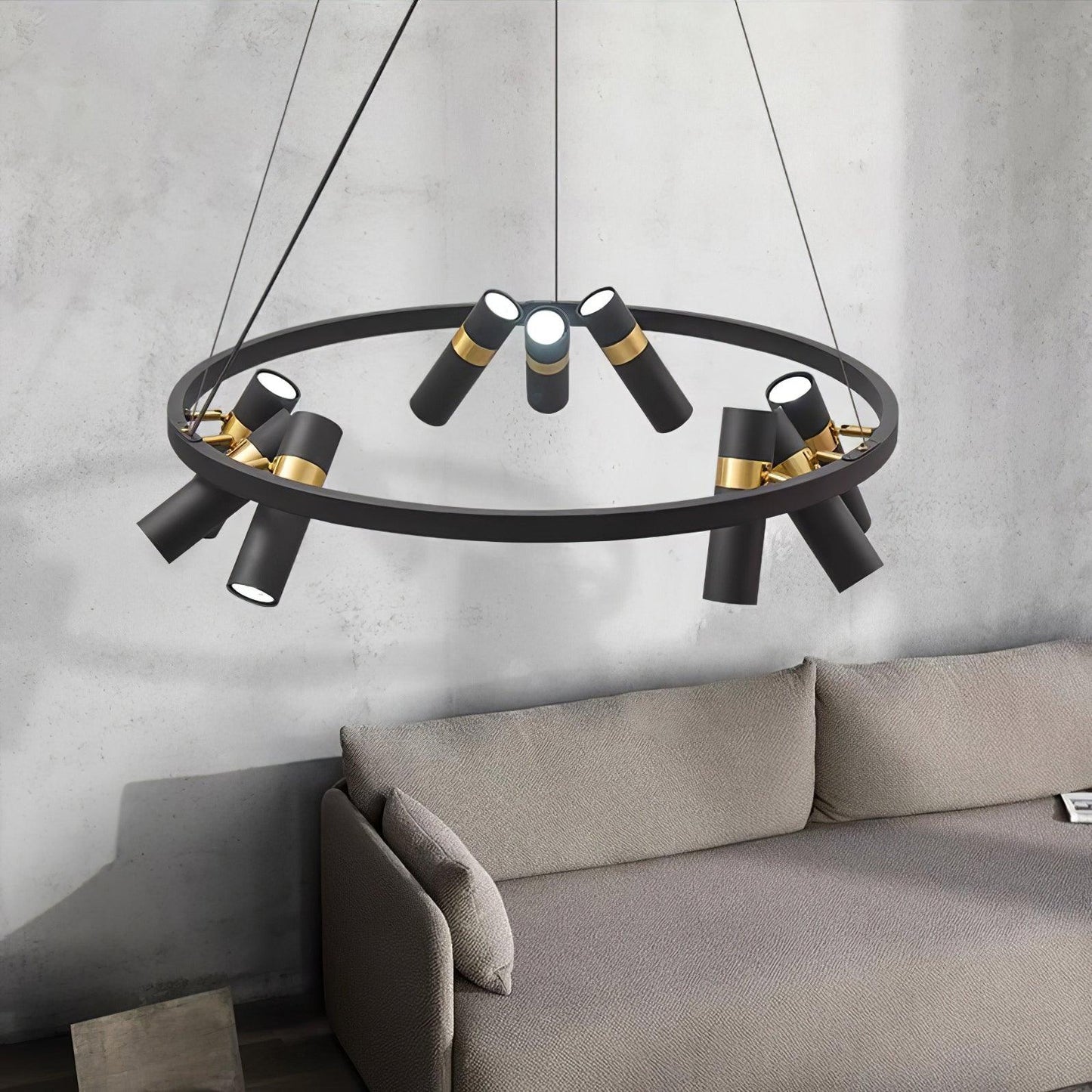 Black Mutil Pipe Chandelier - YIOSI