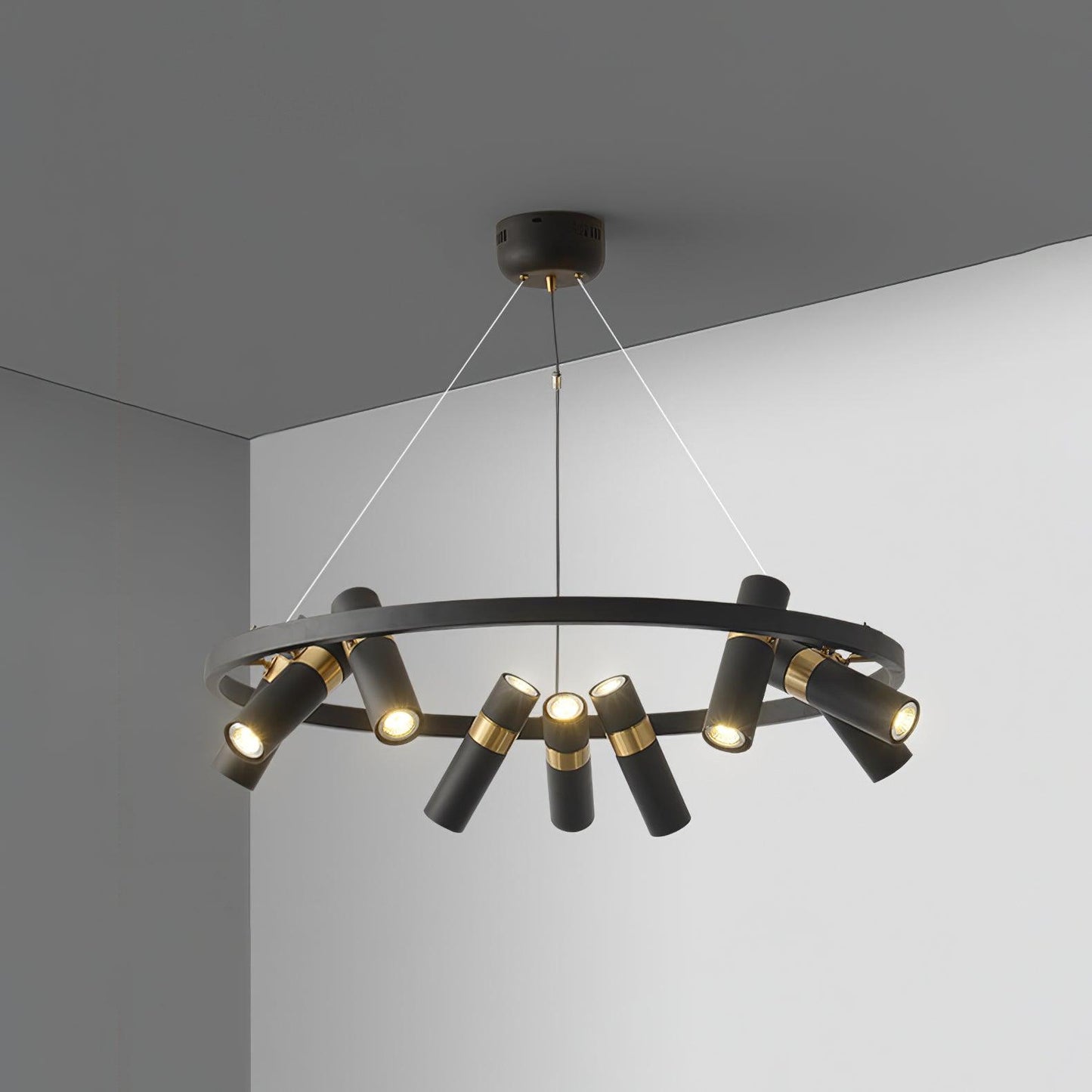 Black Mutil Pipe Chandelier - YIOSI