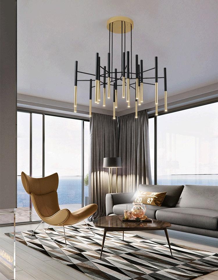 Metal Tubular Chandelier - YIOSI
